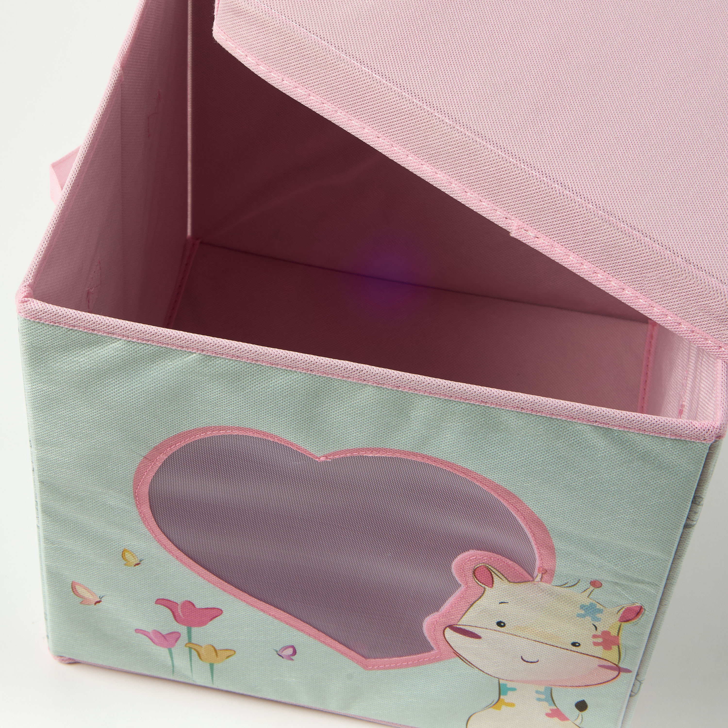 Juniors Printed Foldable Storage Box with Lid - 31x31x31 cm-baby-nursery-furniture-wardrobesandstorage-image-5