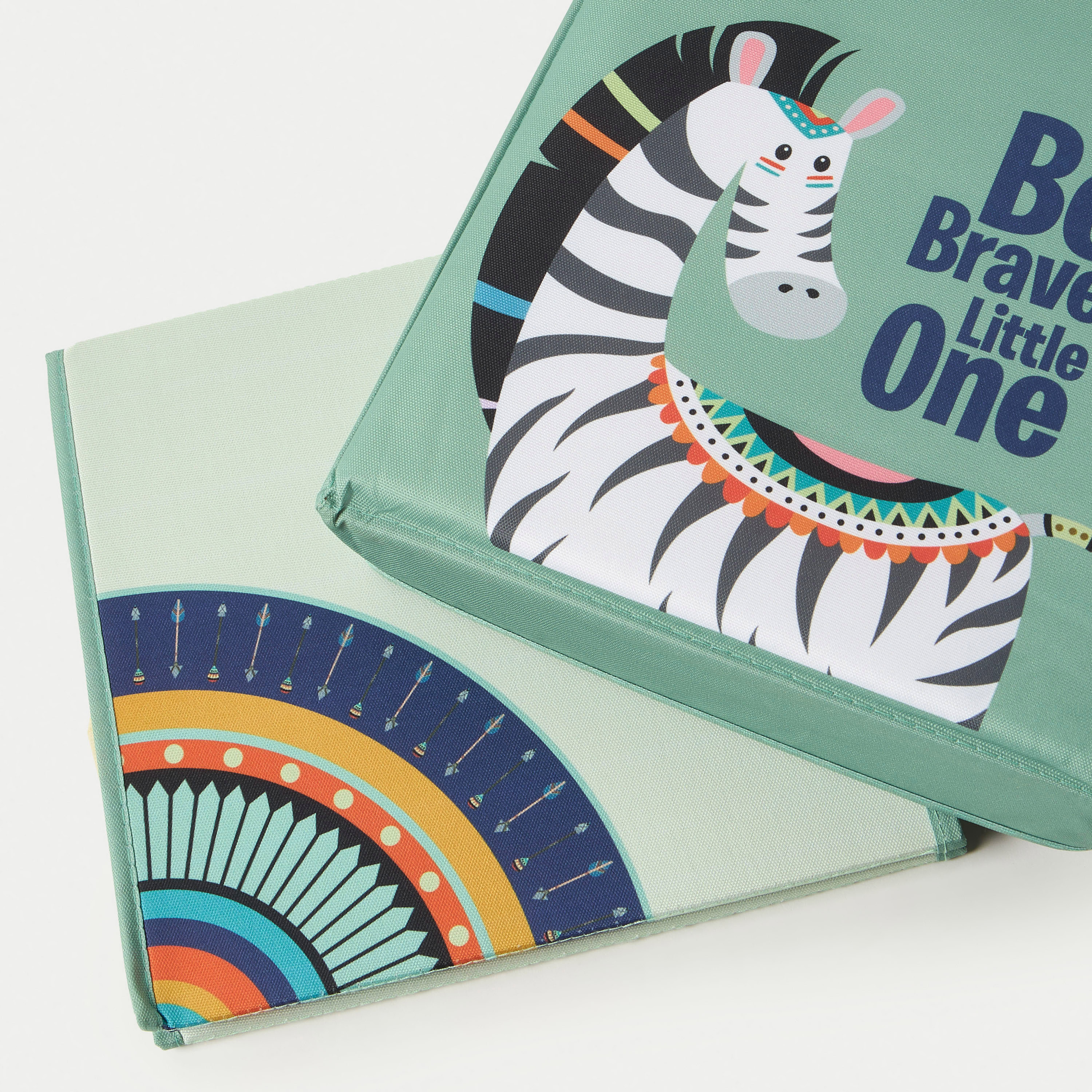 Juniors Zebra Print Foldable Ottoman Box with Storage-baby-nursery-furniture-wardrobesandstorage-image-4