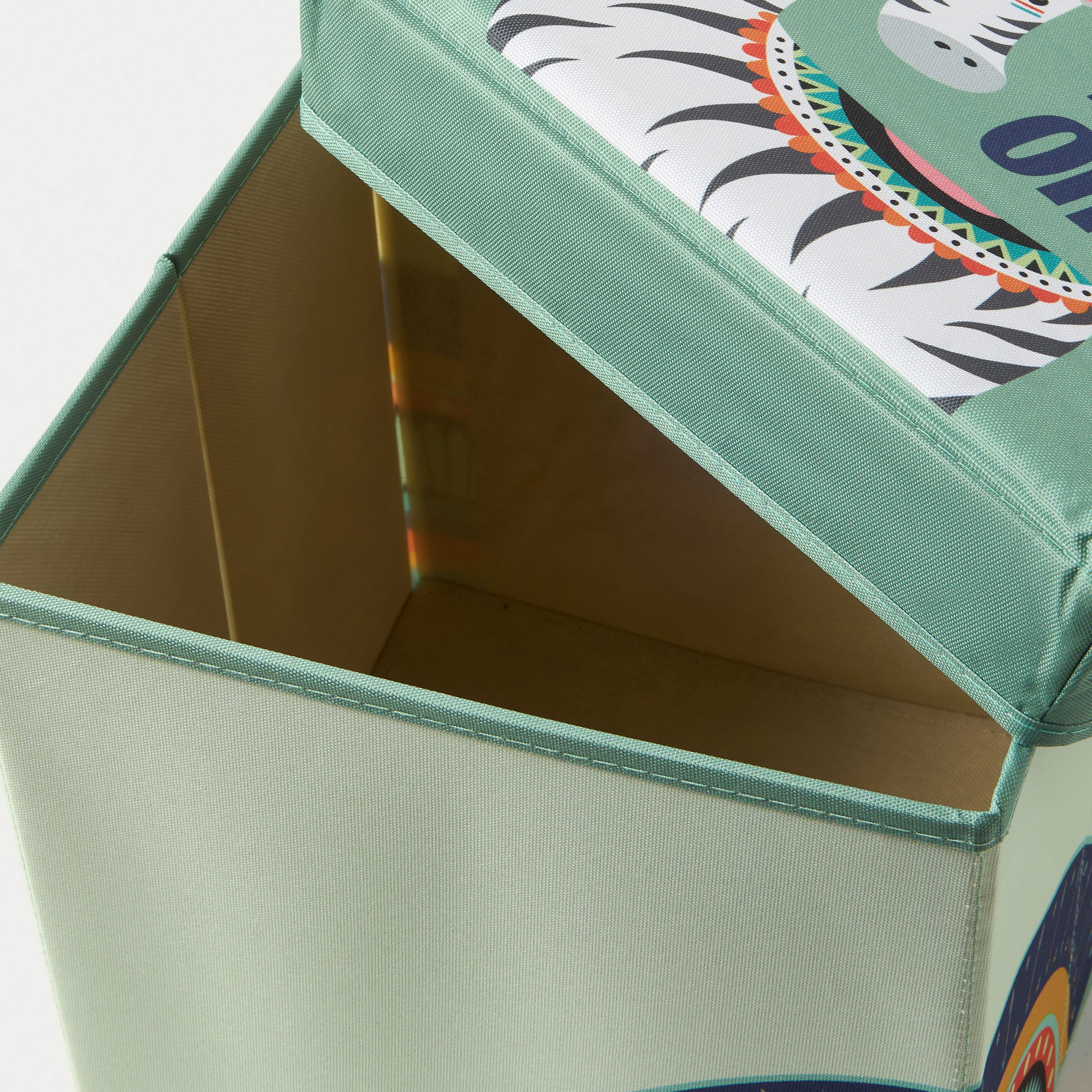 Juniors Zebra Print Foldable Ottoman Box with Storage-baby-nursery-furniture-wardrobesandstorage-image-5