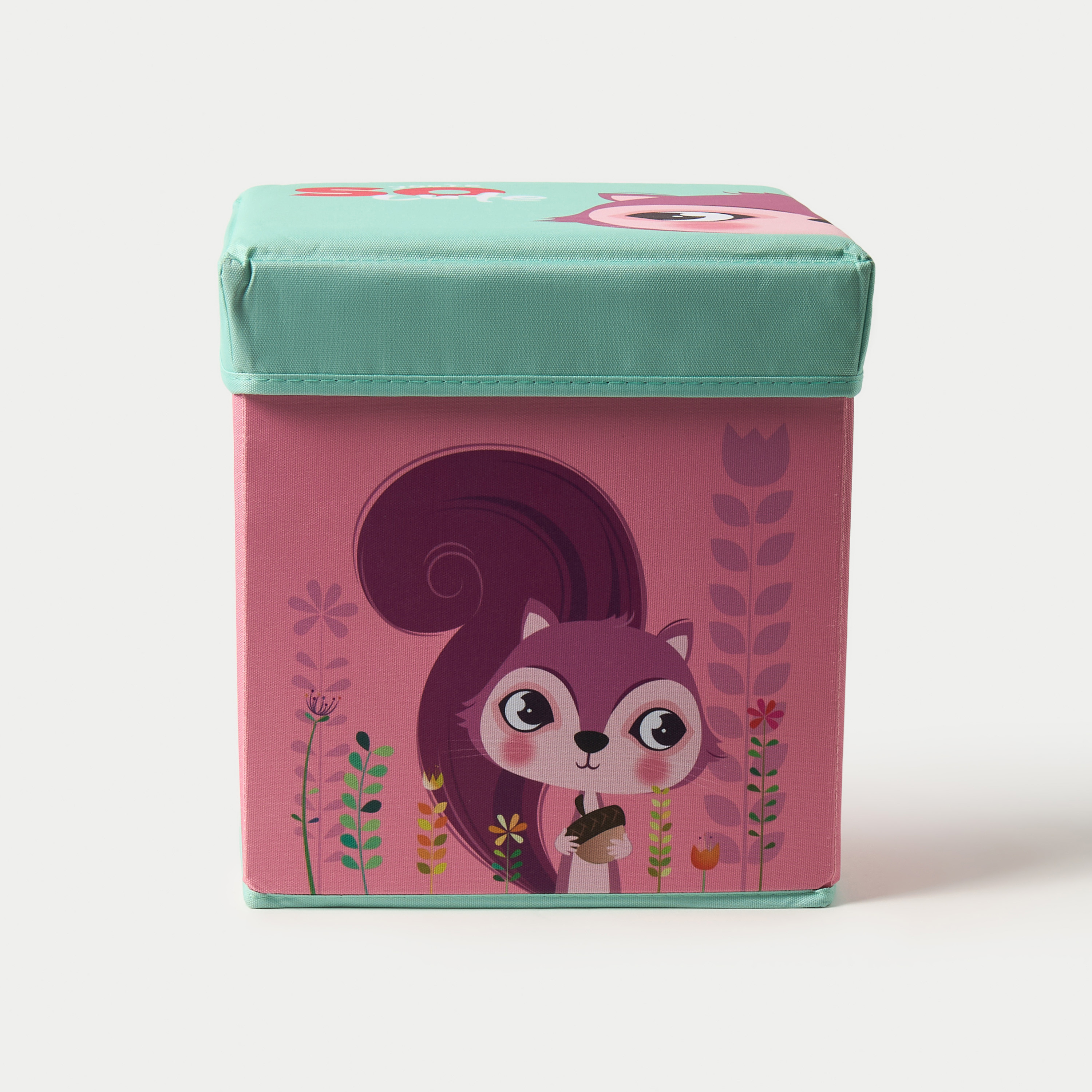 Juniors Zebra Print Foldable Ottoman Box with Storage-baby-nursery-furniture-wardrobesandstorage-image-1