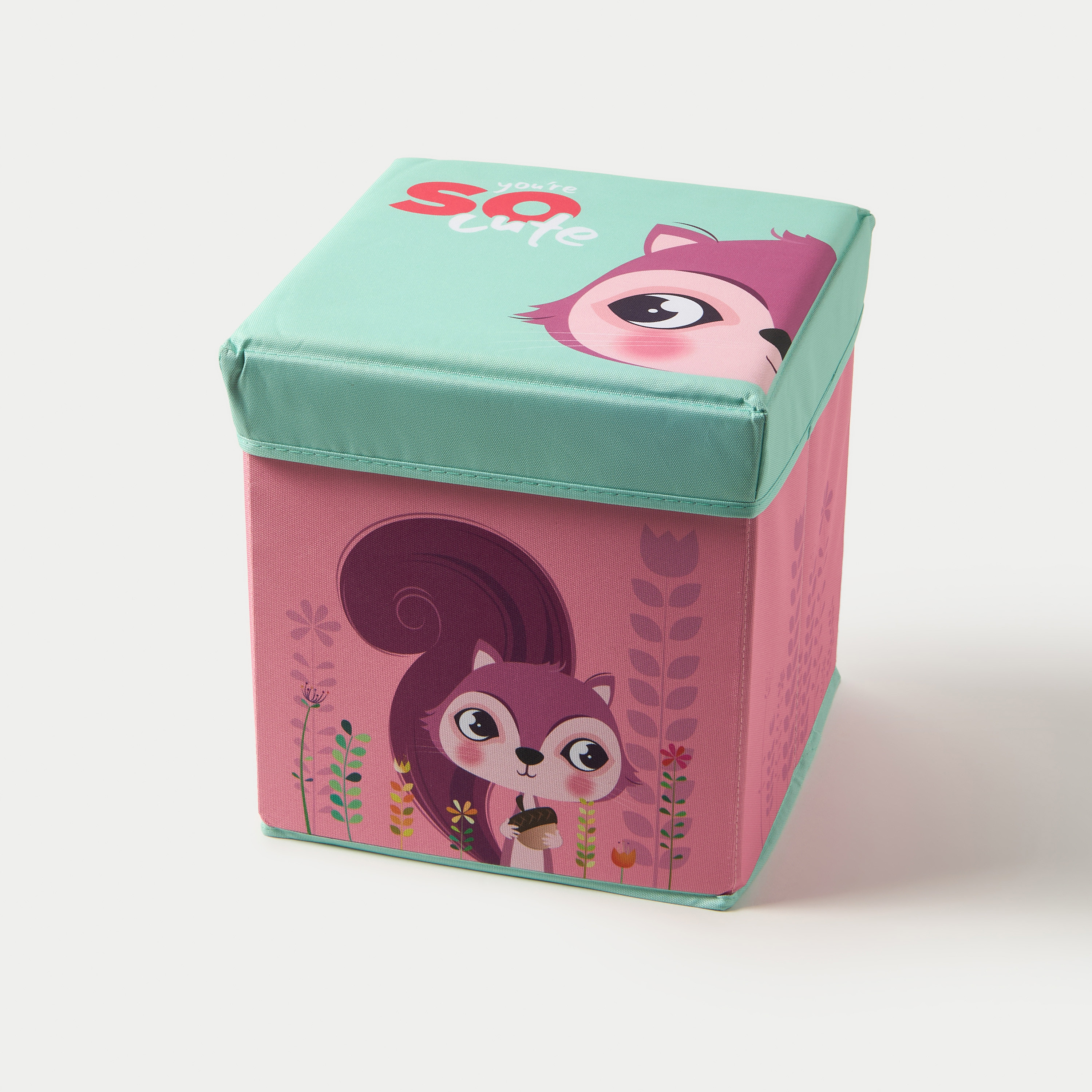 Juniors Zebra Print Foldable Ottoman Box with Storage-baby-nursery-furniture-wardrobesandstorage-image-2