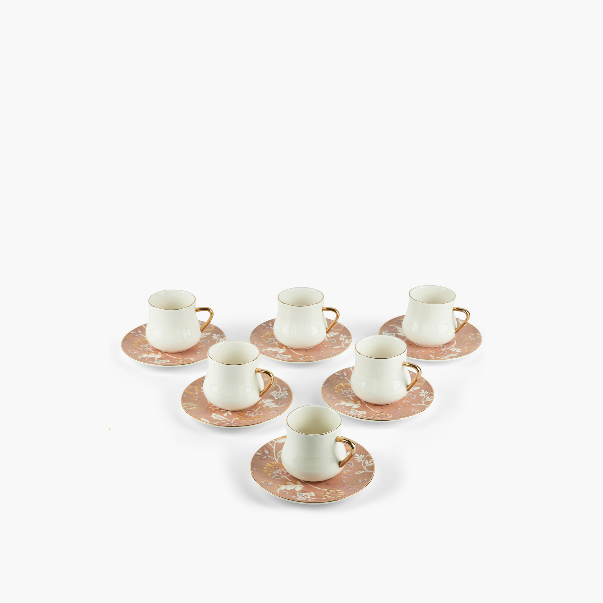 طقم فناجين وصحون بورسلان 12 قطعة من أوتانتيك - 200 مل-household-dining-teaandcoffee-teaandcoffeesets-image-3