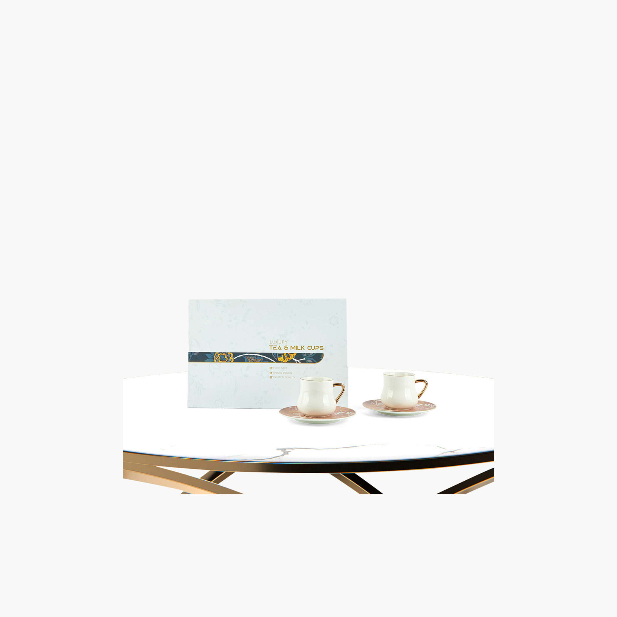 طقم فناجين وصحون بورسلان 12 قطعة من أوتانتيك - 200 مل-household-dining-teaandcoffee-teaandcoffeesets-image-2