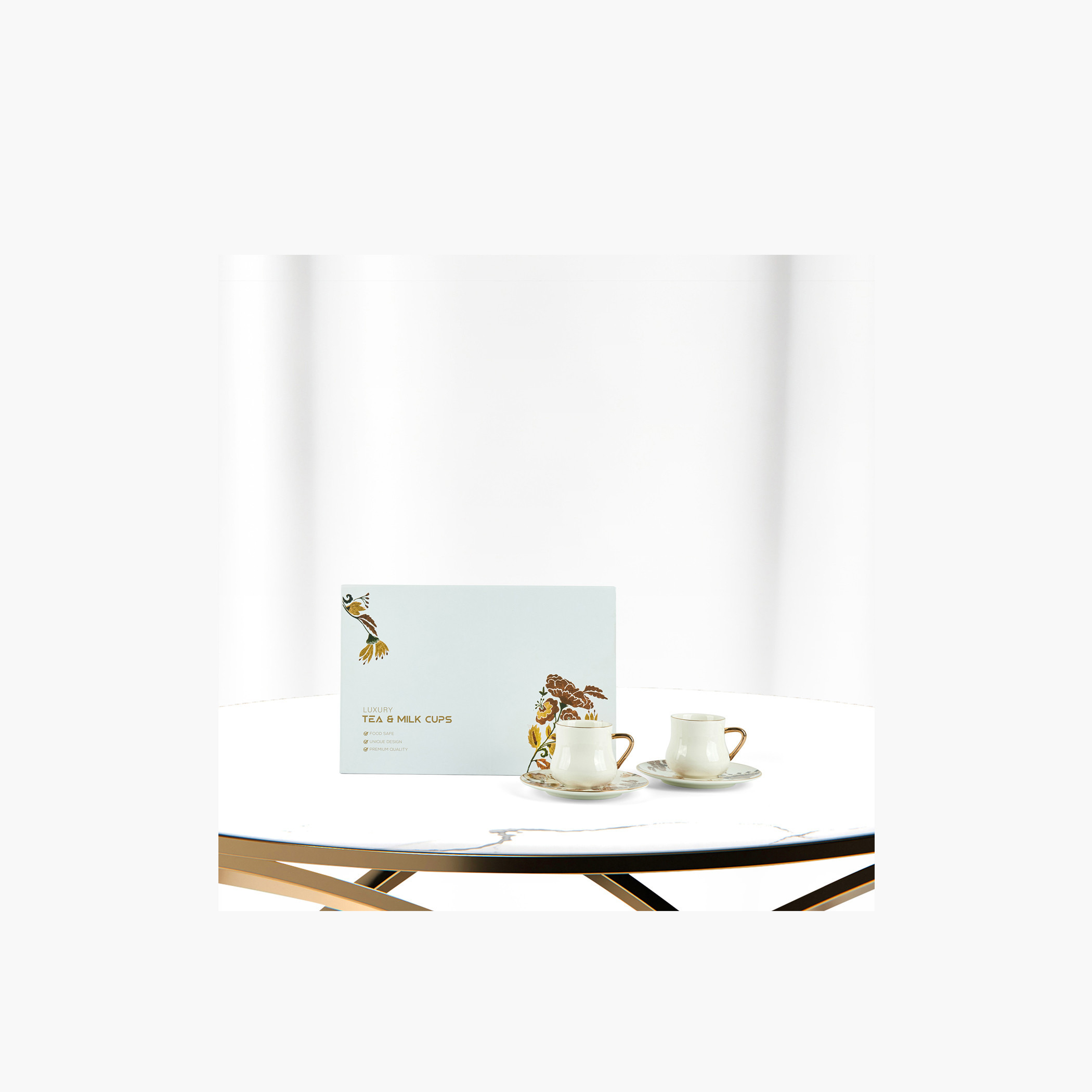 Otantik 12-Piece Porcelain Cup and Saucer Set - 200 ml-household-dining-teaandcoffee-teaandcoffeesets-image-2