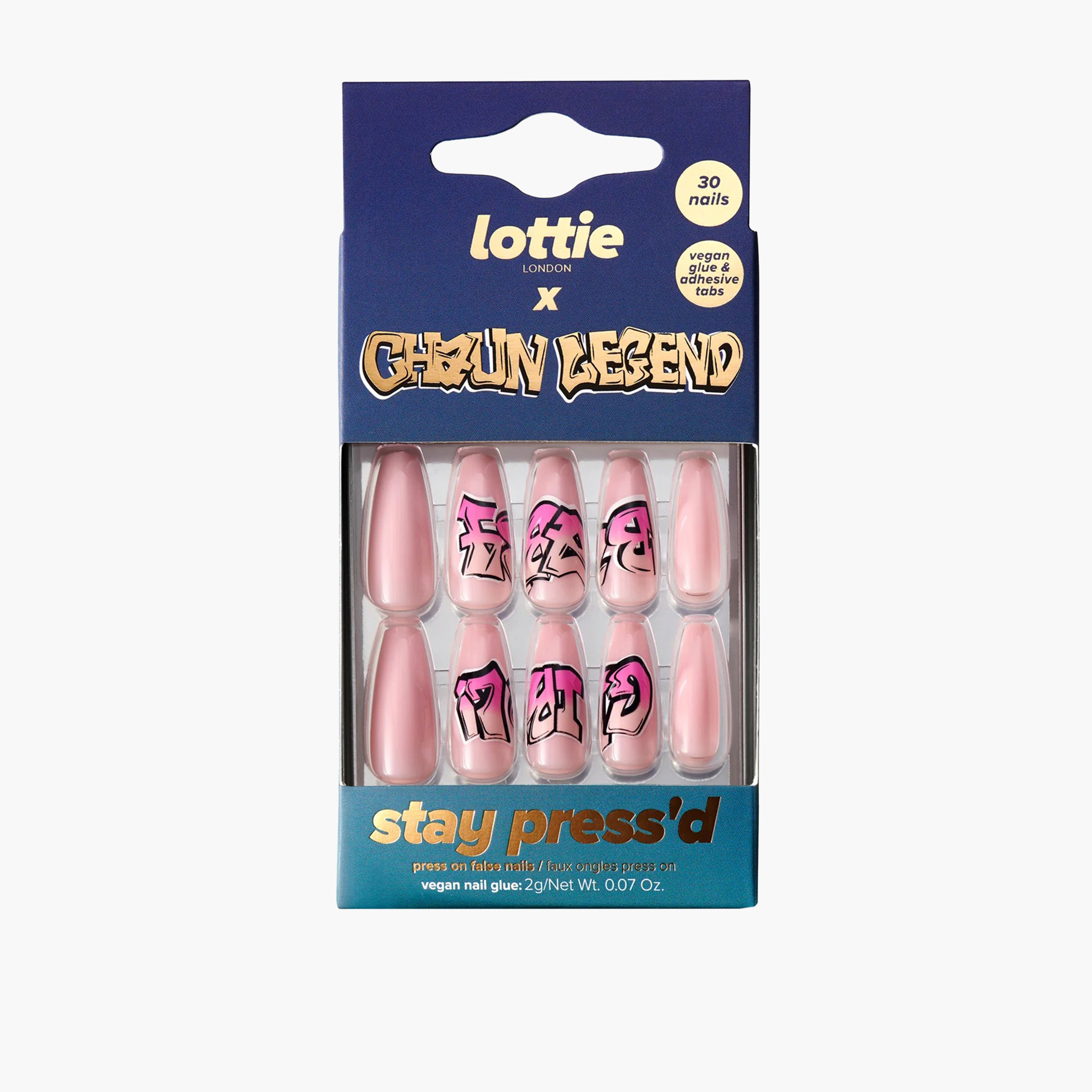 Lottie London 30-Piece Lottie X Chaun Legend Press-On Nails Set-beautyandpersonalcare-makeup-nails-artificialnails-image-1
