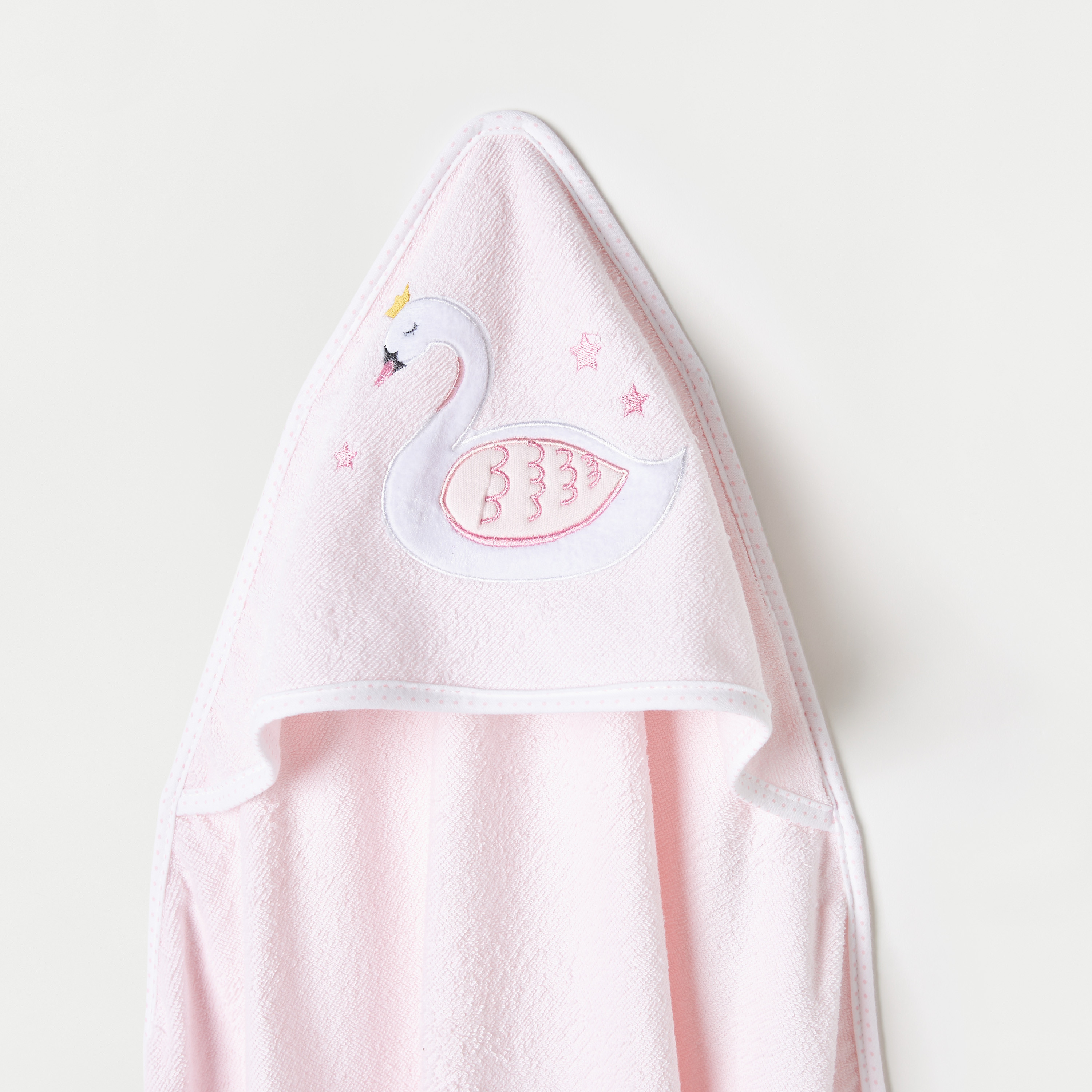 طقم منشفة بقبعة بتطريز بجعة وقفاز من جونيورز- 75x90 سم-baby-bathandcare-towels-image-2