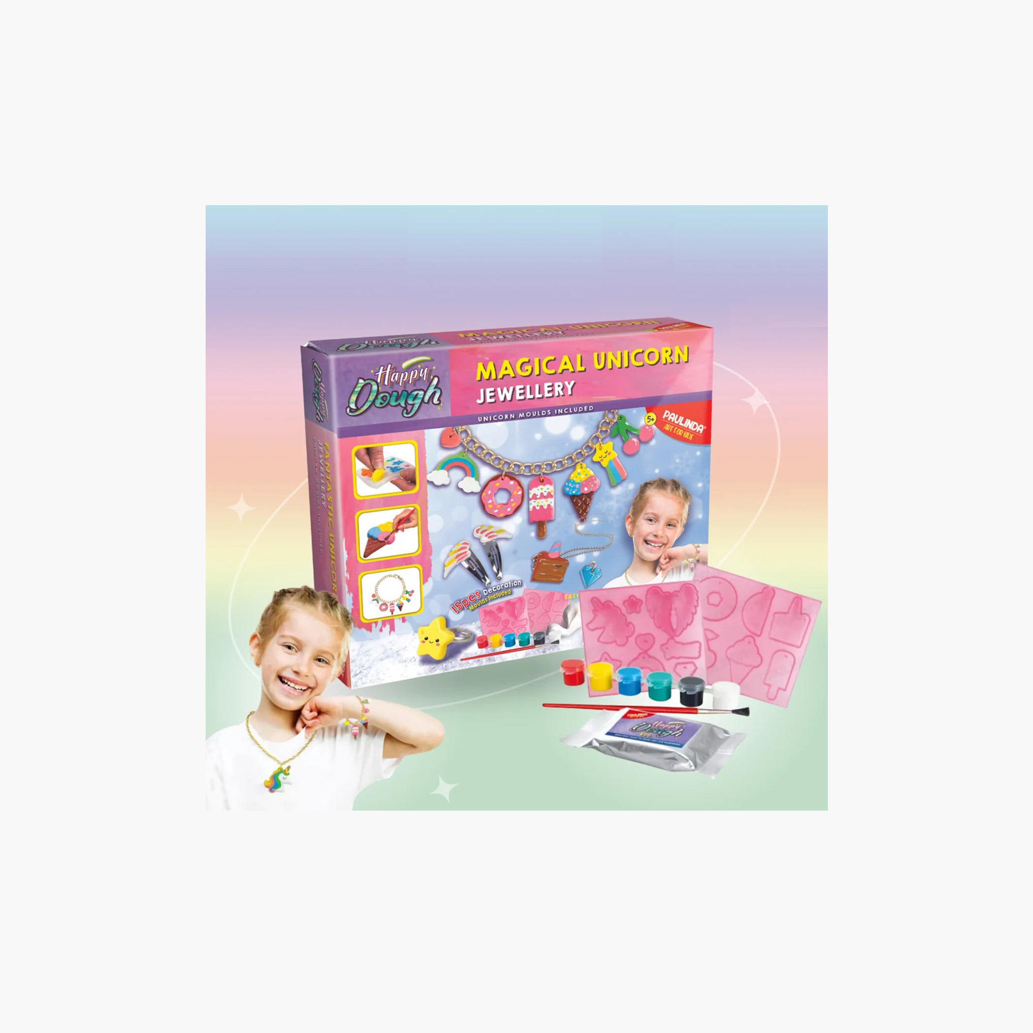 Happy Dough Magical Unicorn Jewellery DIY Playset-school-artsandcrafts-image-2