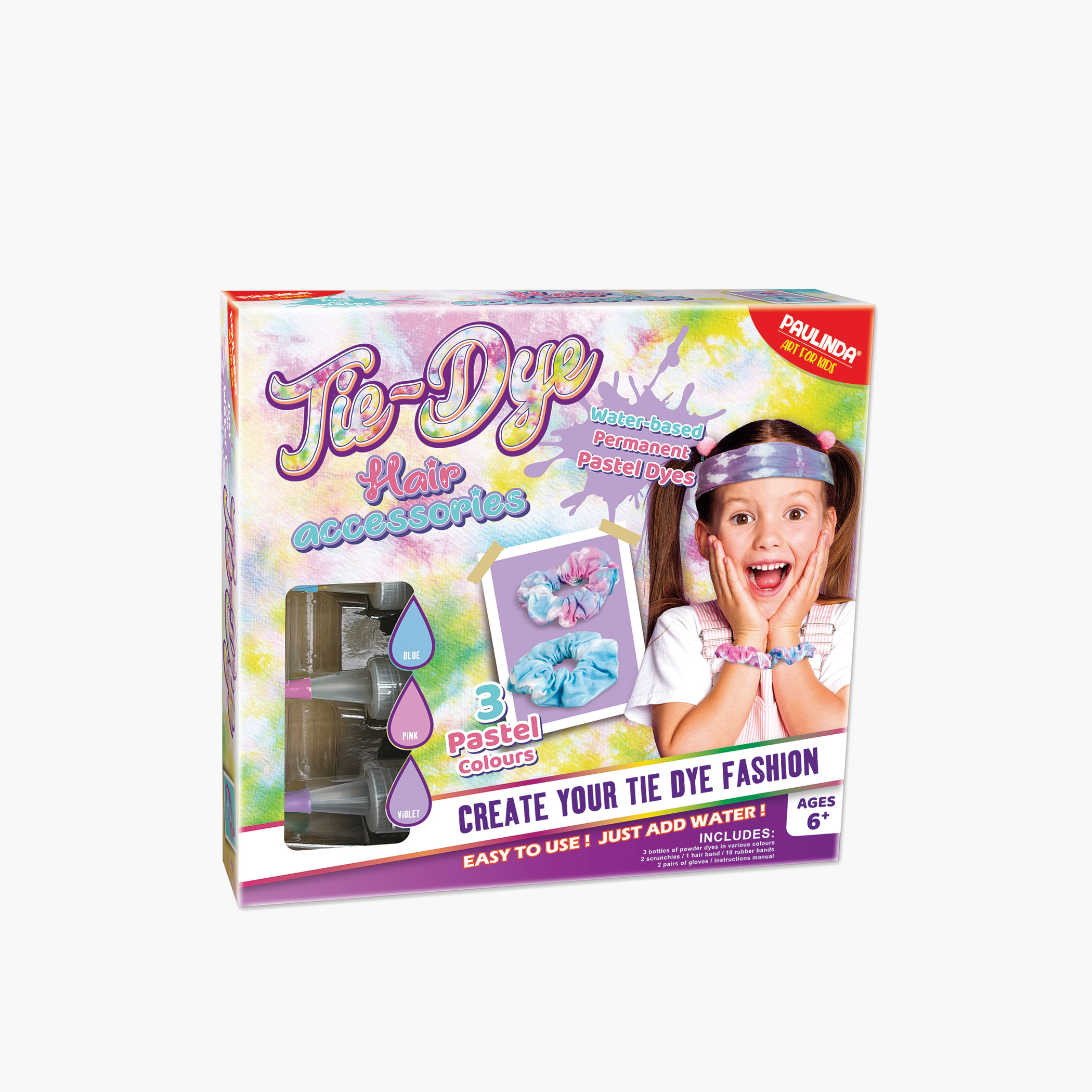 Tie-Dye DIY Hair Accessories Set-school-artsandcrafts-image-1