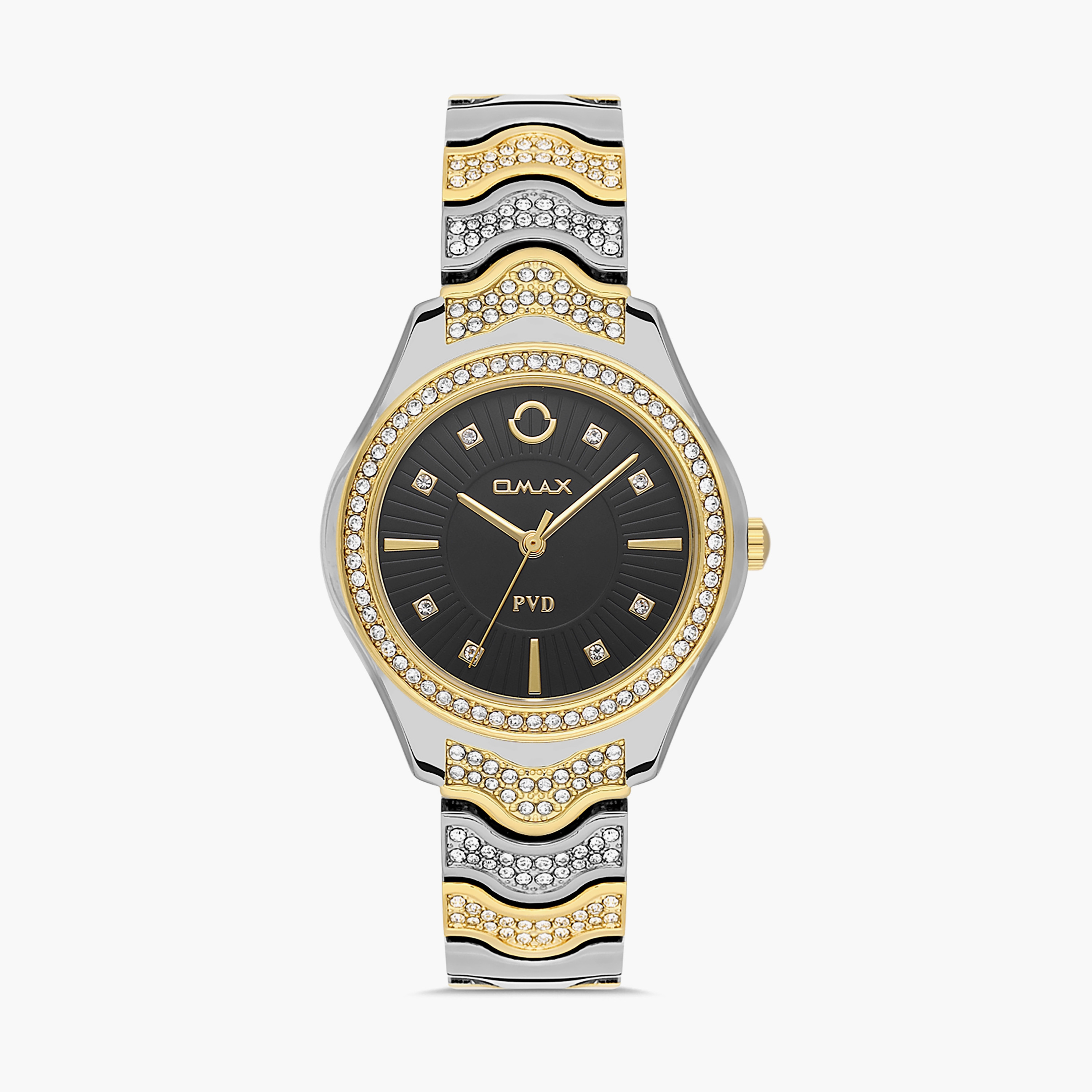 Omax Women's Silver & Gold Analog Stainless Steel Strap Watch | 00JSS024N001 | 36 MM-women-watchesandjewellery-watches-image-5