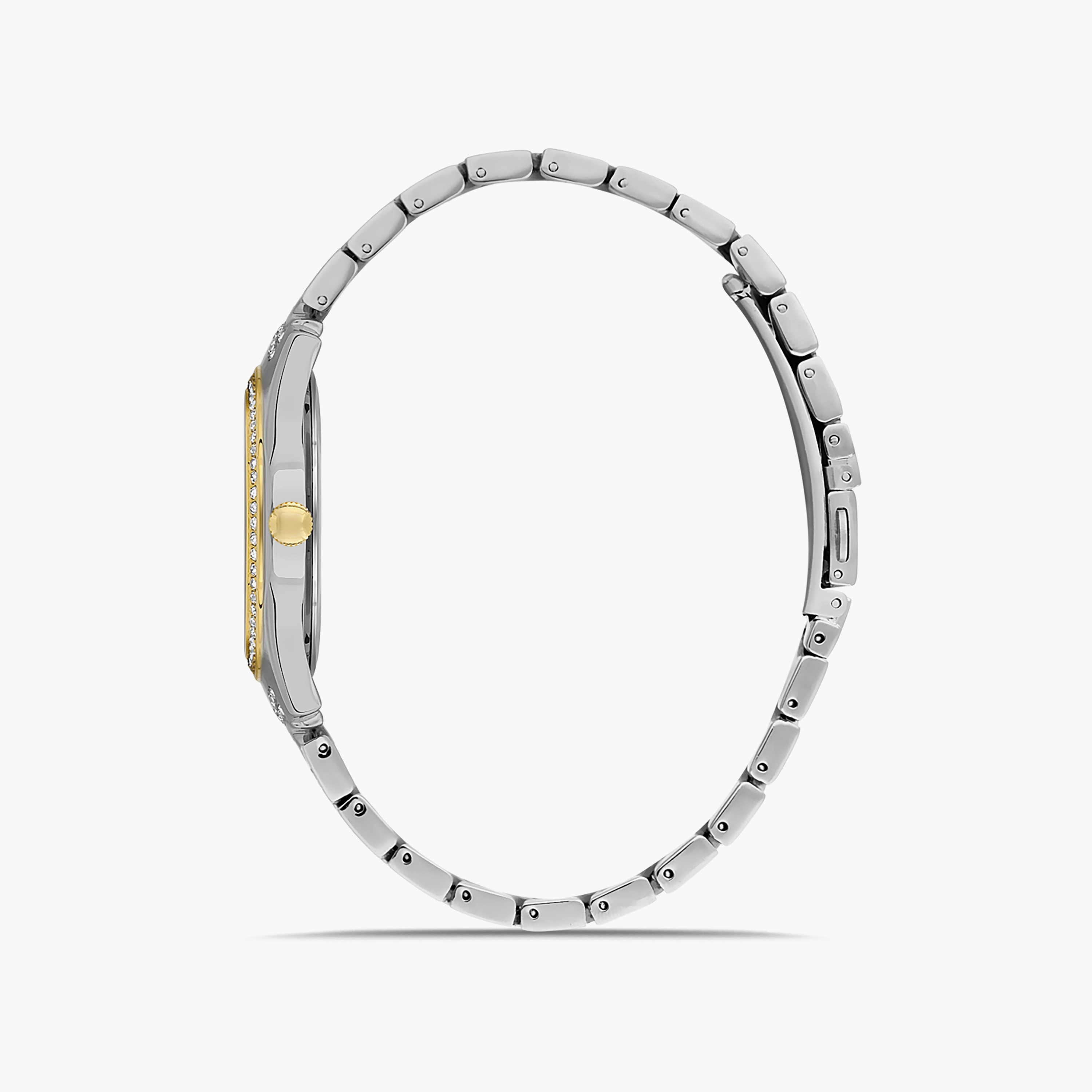 ساعة اوماكس للنساء بلون فضي وذهبي مع انالوج بسوار ستانلس ستيل | 00JSS024N008-women-watchesandjewellery-watches-image-2