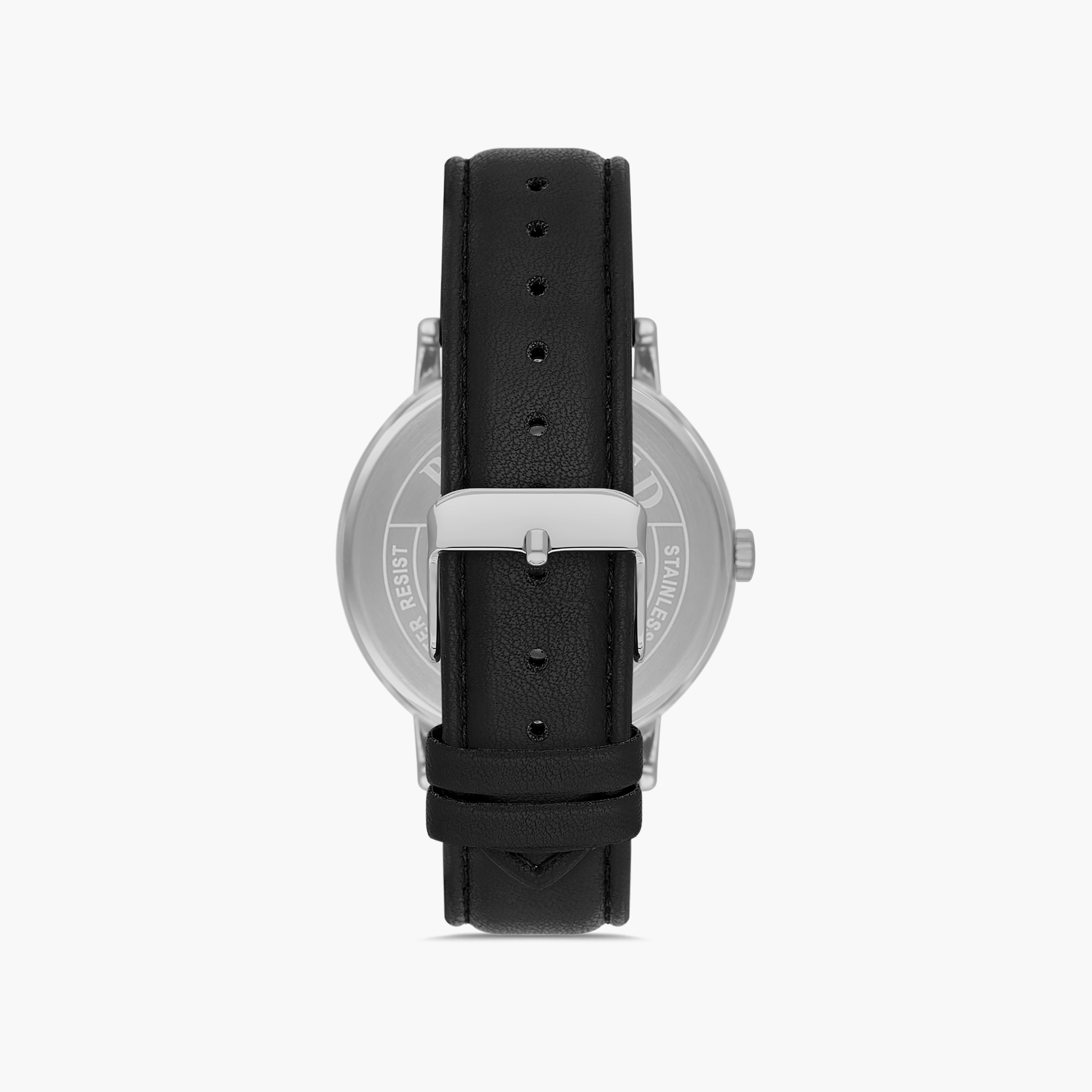 Omax Men's Silver Analog Leather Strap Watch | 00PR0043I004-men-watchesandjewellery-watches-image-3