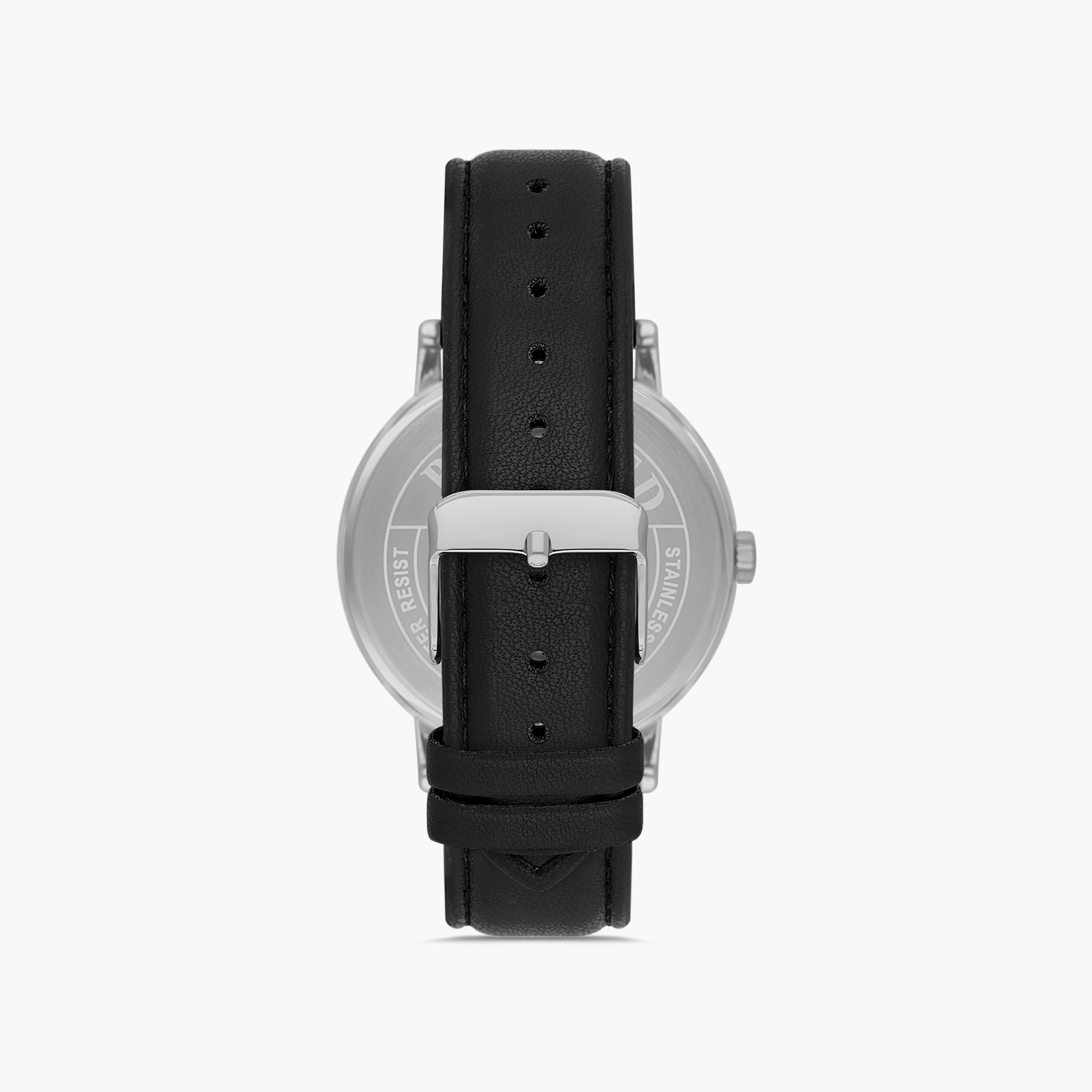 Omax Men's Silver Analog Leather Strap Watch | 00PR0043I008-men-watchesandjewellery-watches-image-3