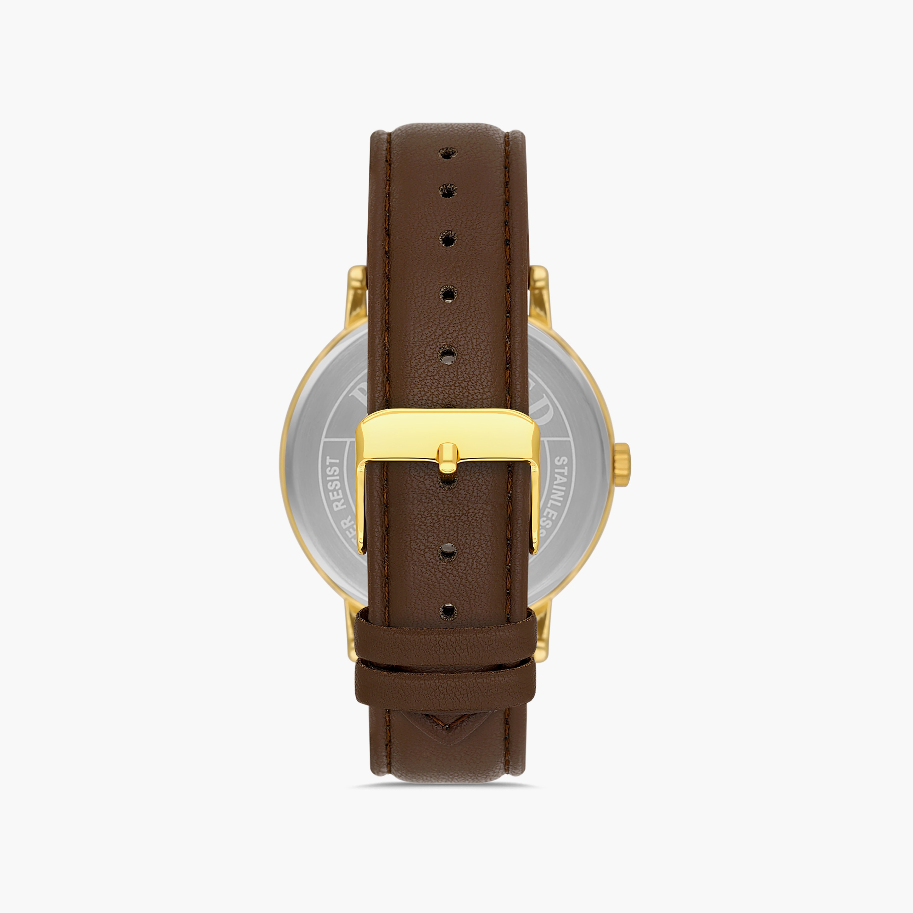 Omax Men's Gold Analog Leather Strap Watch | 00PR0043Q002-men-watchesandjewellery-watches-image-3