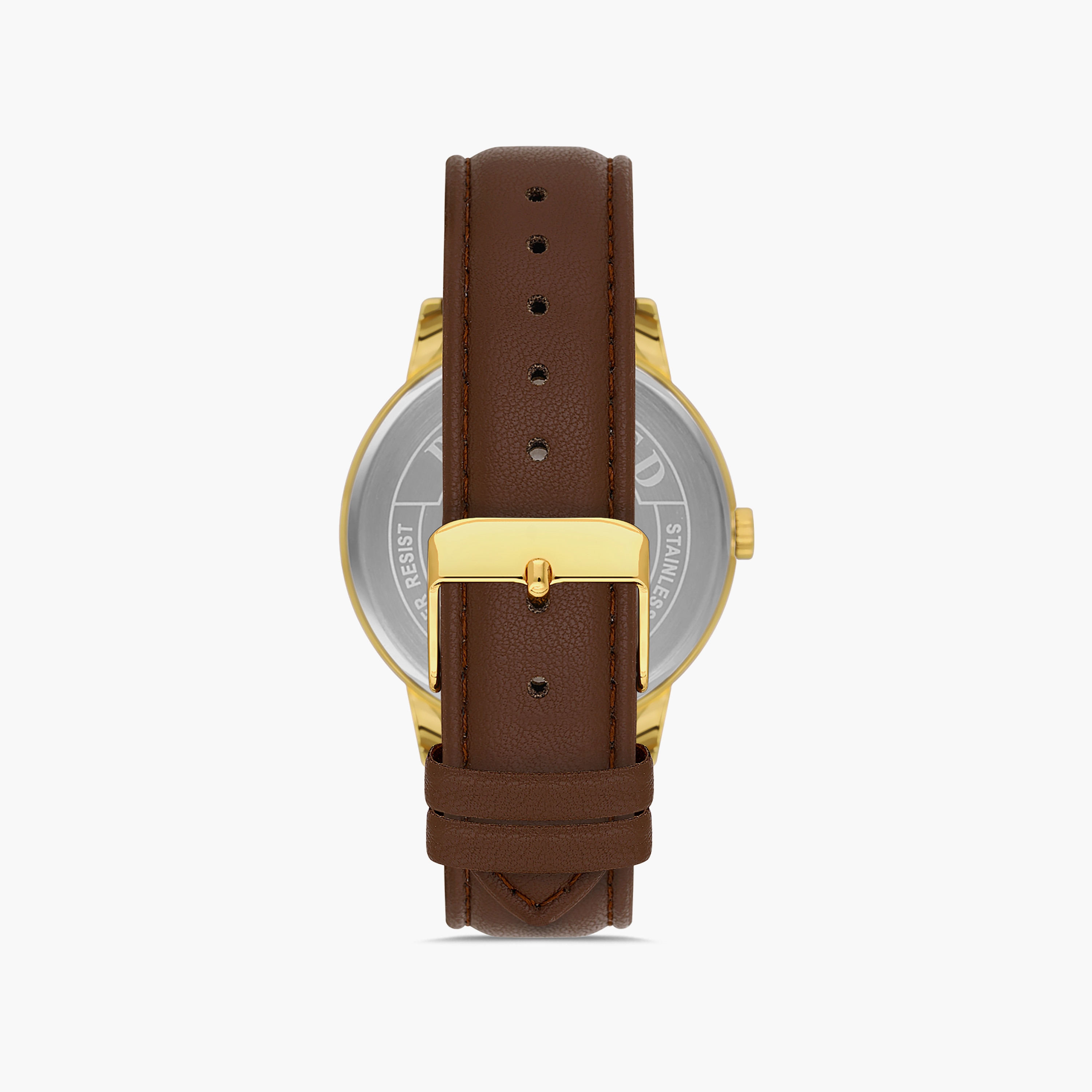 Omax Men's Gold Analog Leather Strap Watch | 00PR0045Q001-men-watchesandjewellery-watches-image-3