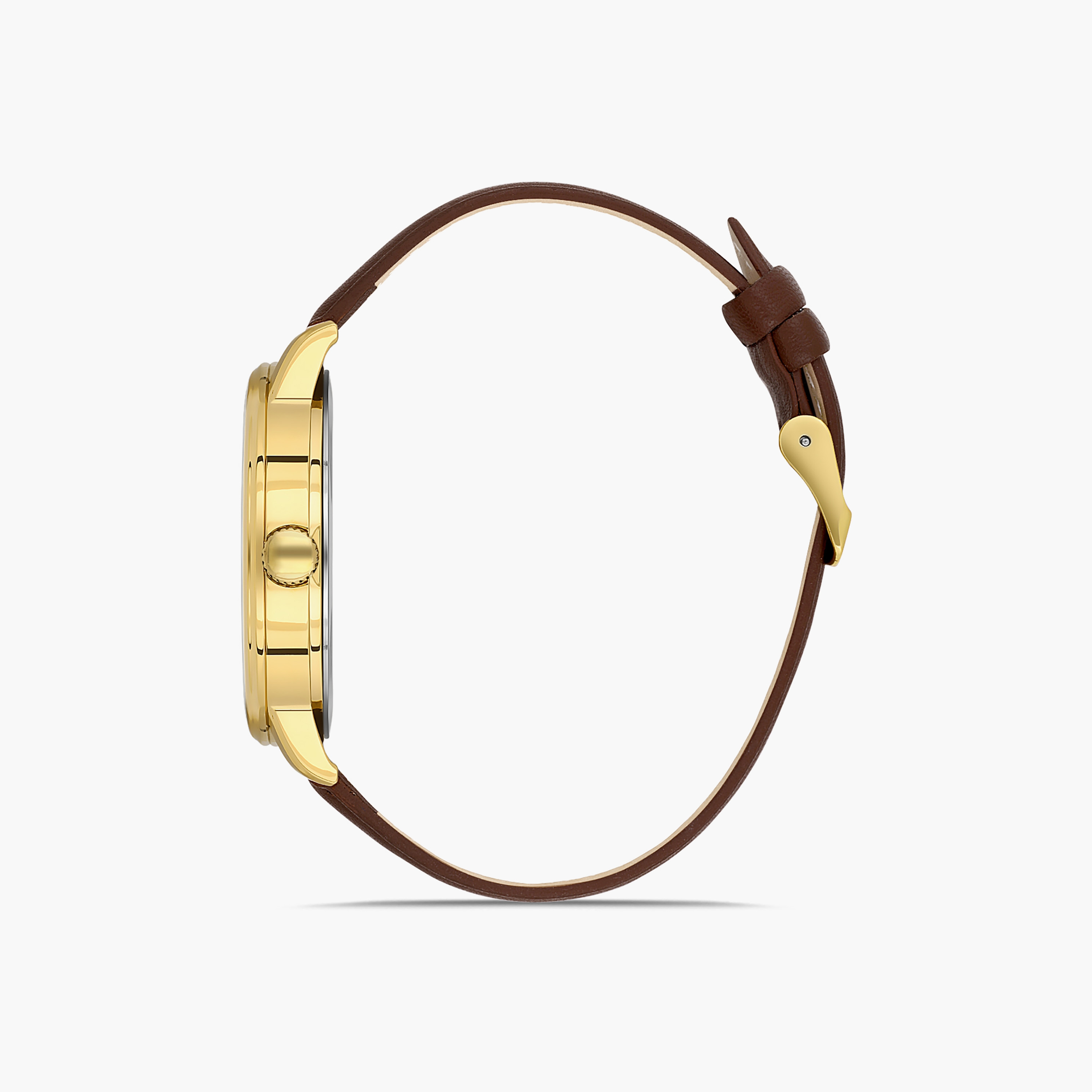 Omax Men's Gold Analog Leather Strap Watch | 00PR0045Q002-men-watchesandjewellery-watches-image-2