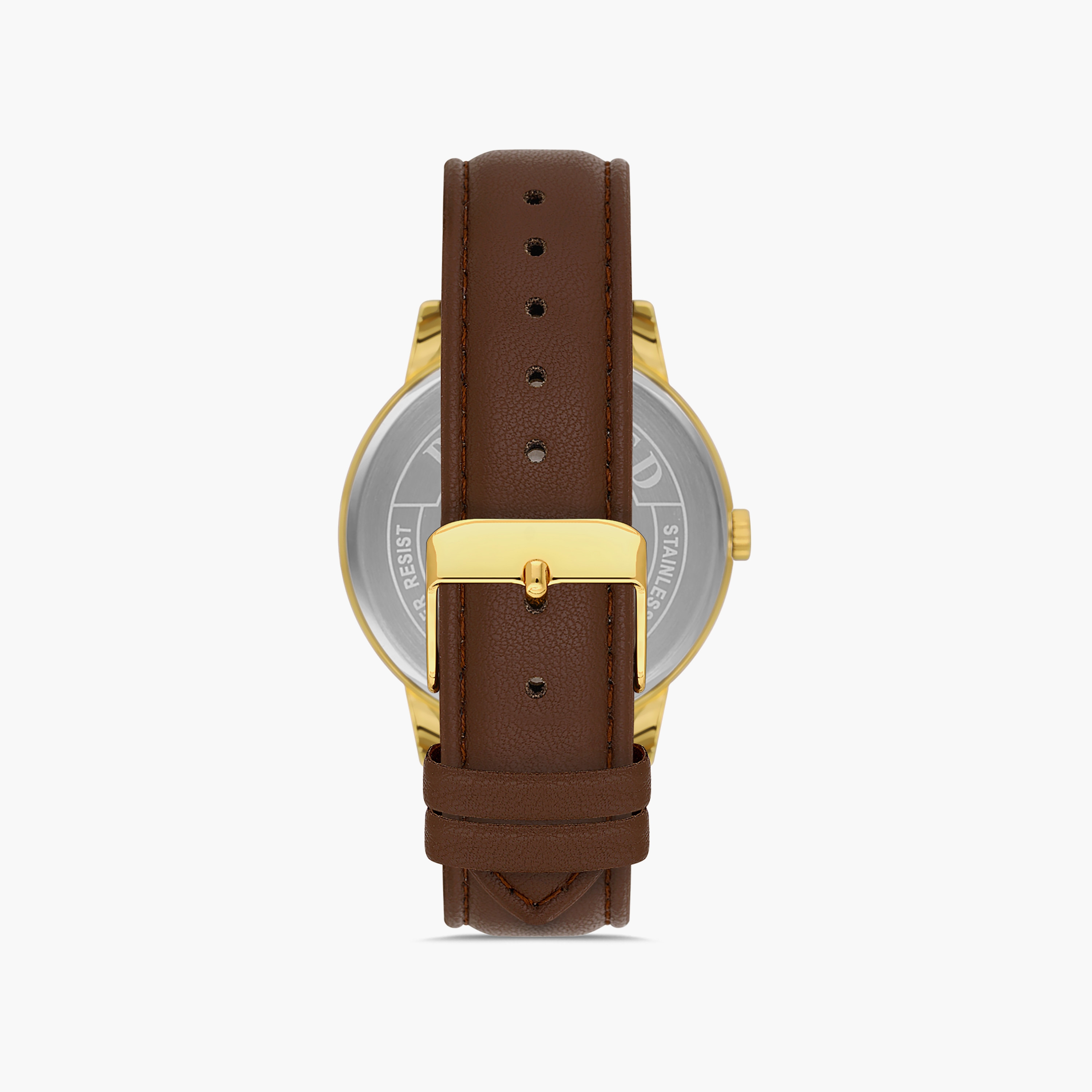Omax Men's Gold Analog Leather Strap Watch | 00PR0045Q002-men-watchesandjewellery-watches-image-3
