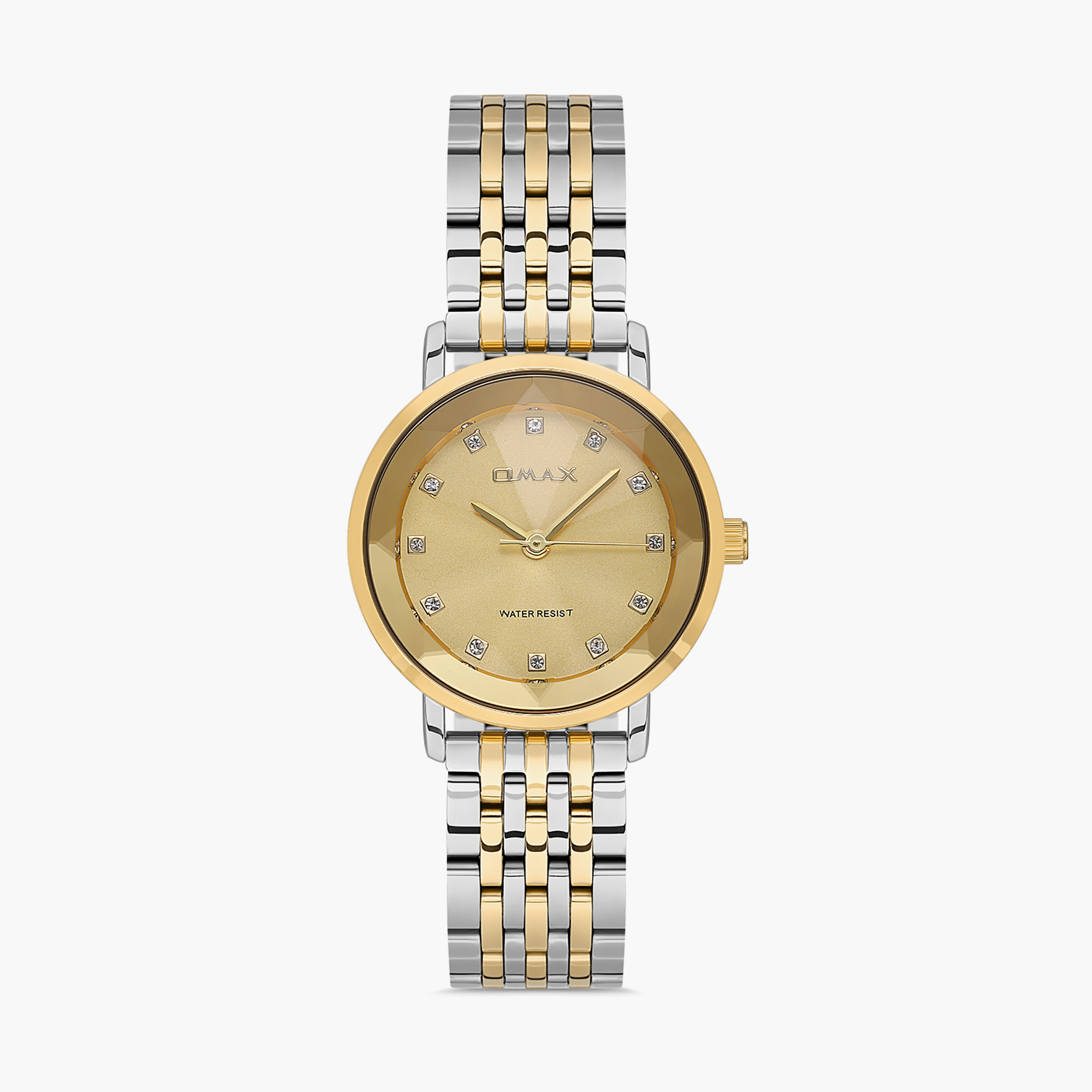 ساعة اوماكس بلون فضي وذهبي مع انالوج بسوار ستانلس ستيل | 00ZMC002N001-women-watchesandjewellery-watches-image-1