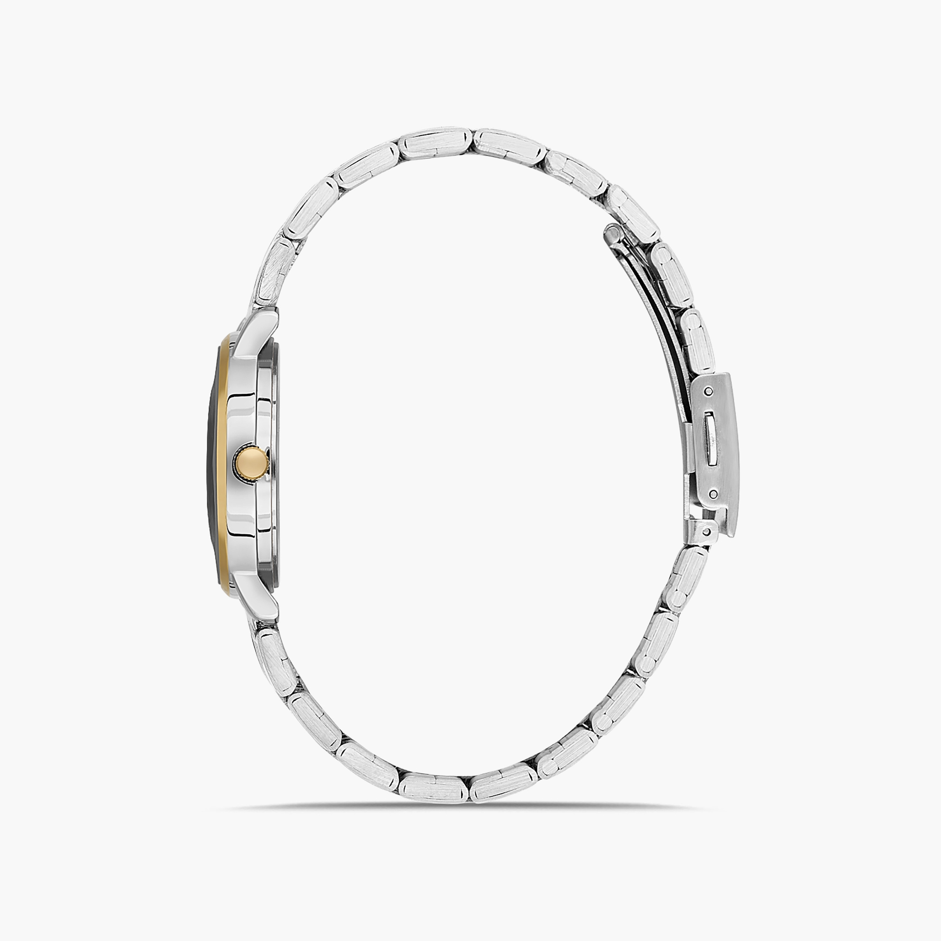 ساعة اوماكس بلون فضي وذهبي مع انالوج بسوار ستانلس ستيل | 00ZMC002N001-women-watchesandjewellery-watches-image-2