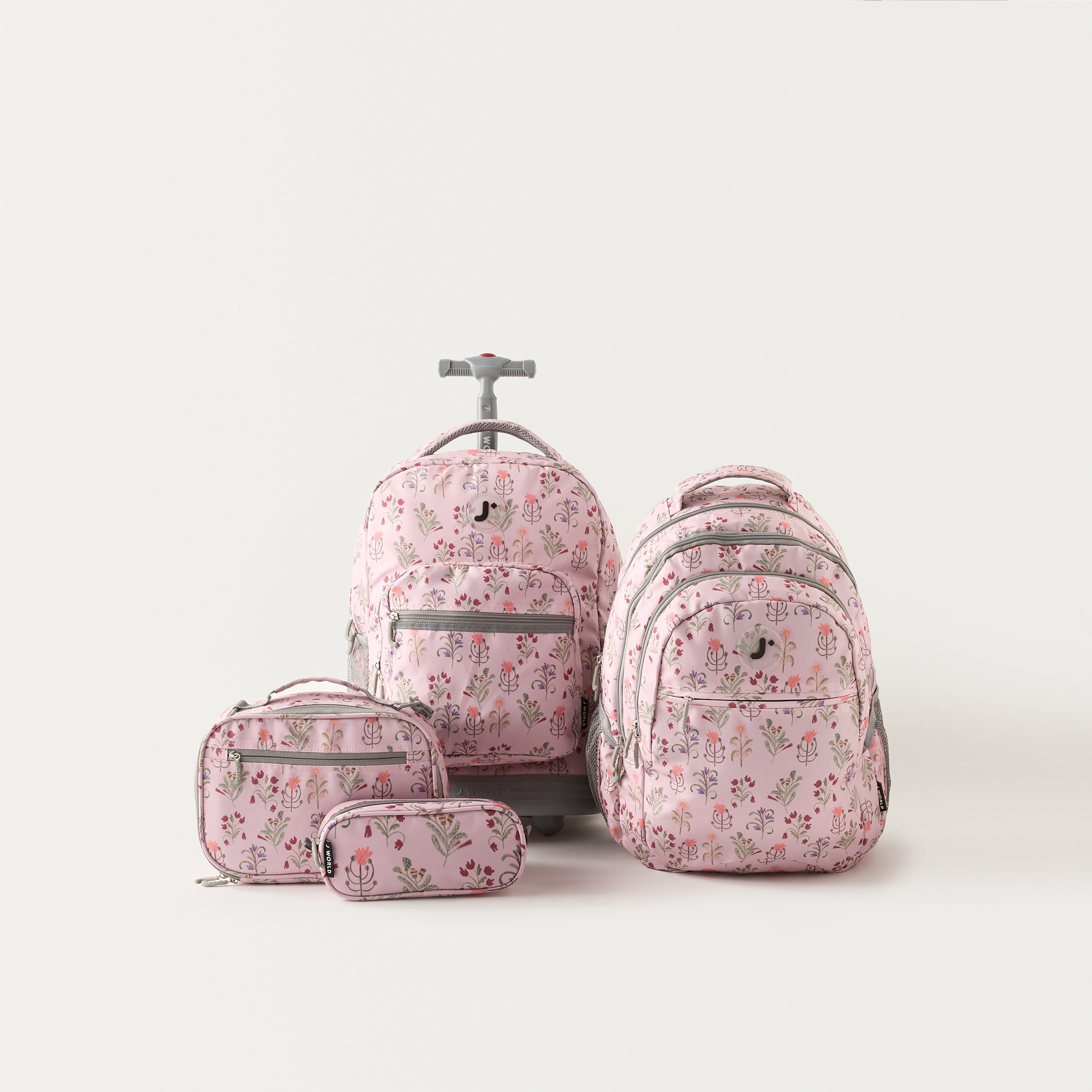 J World Floral Print 18-inch Trolley Backpack with Wheels - 21x32x46 cms-school-bagsandbackpacks-trolleybags-image-12