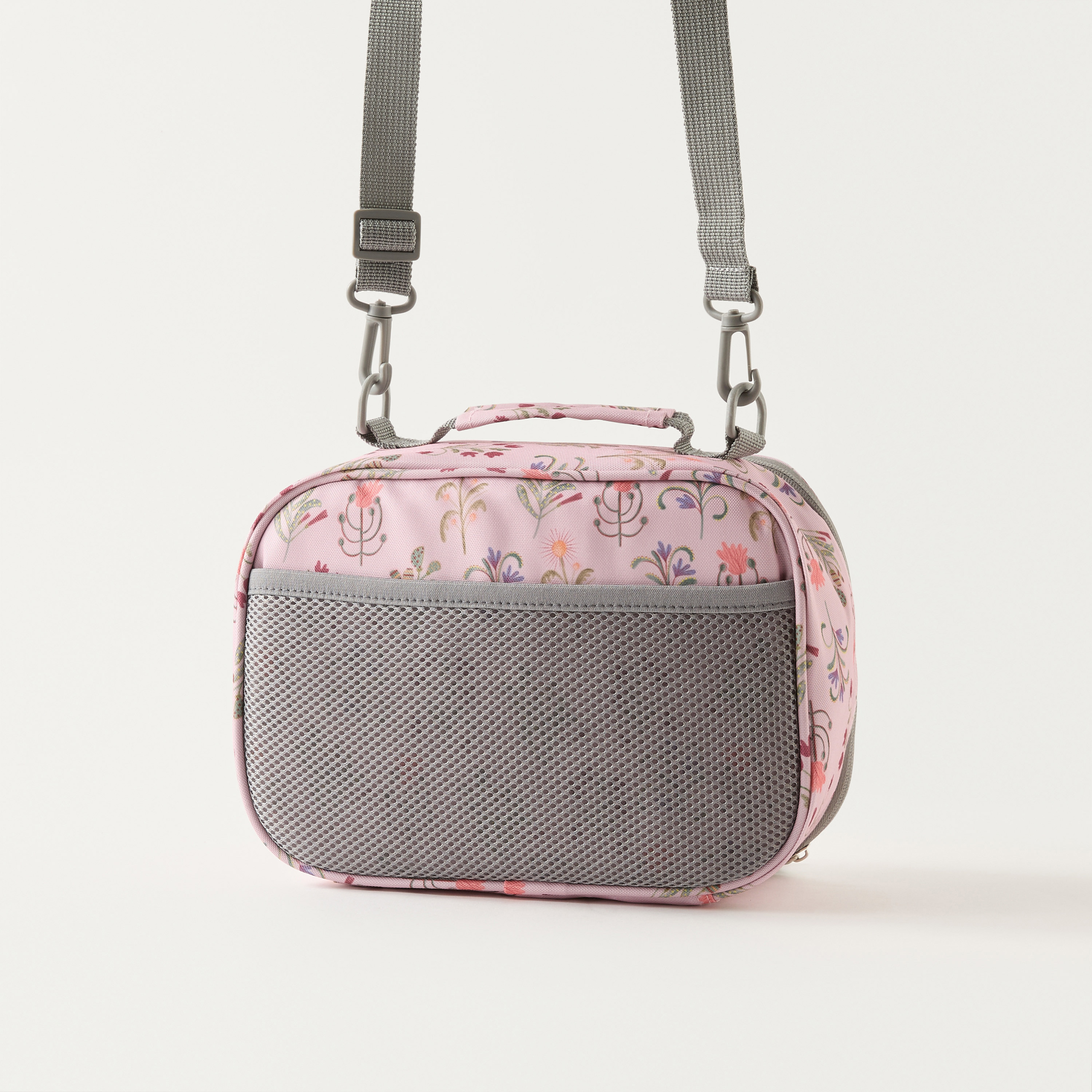 J World All-Over Floral Print Lunch Bag with Adjustable Strap and Zip Closure-school-lunchessentials-lunchbags-image-3