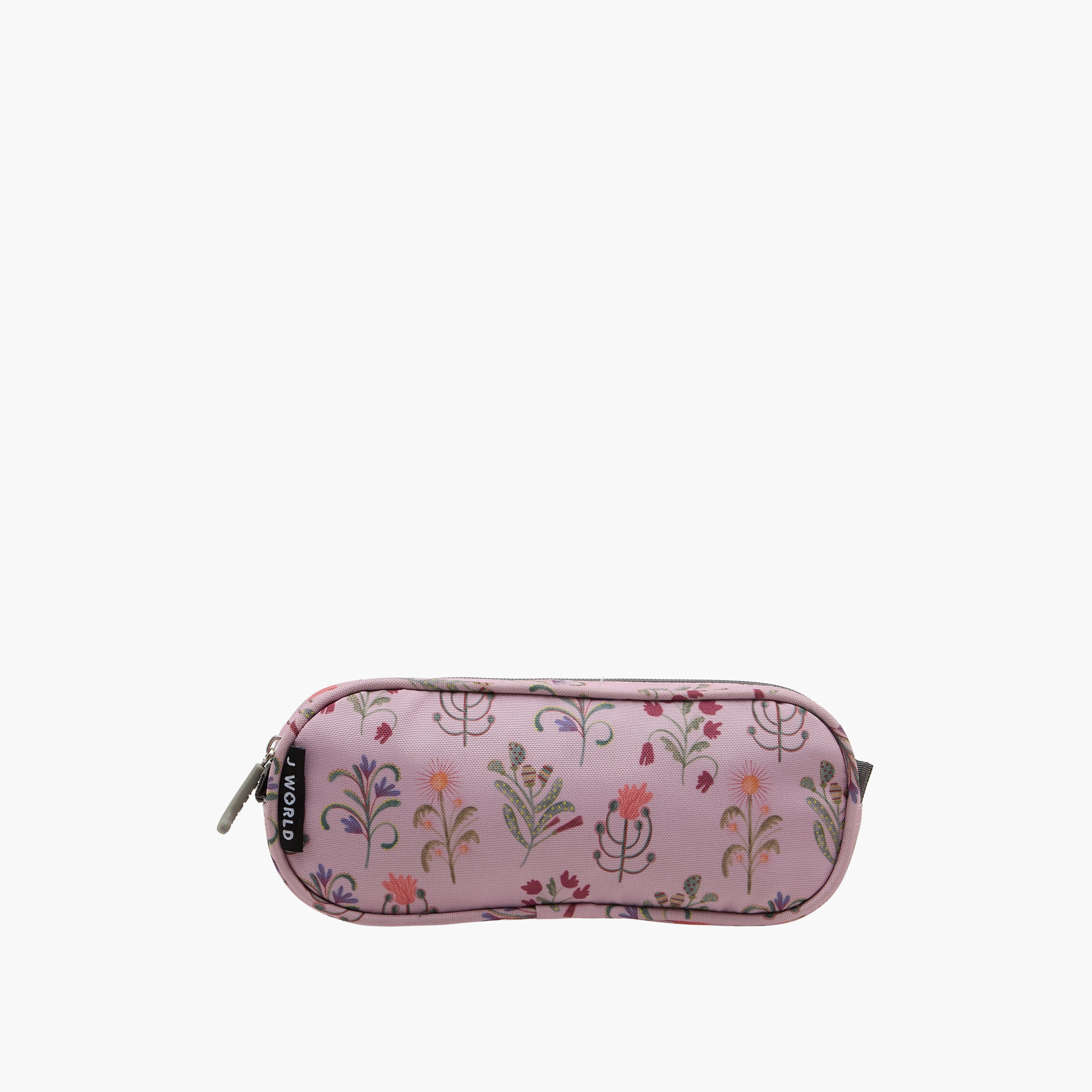J World All-Over Floral Print Pencil Pouch with Zip Closure-school-stationery-pencilcases-image-1
