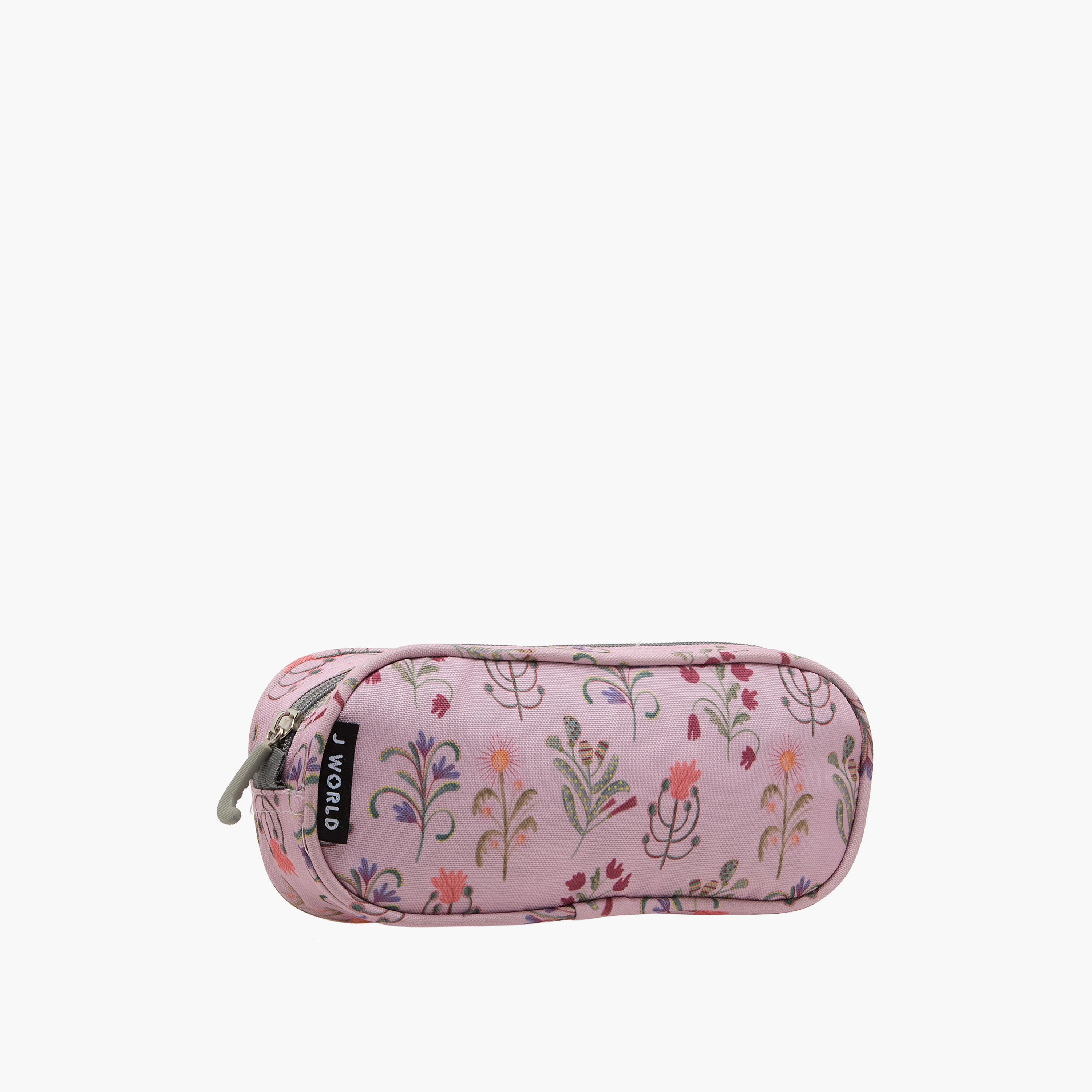 J World All-Over Floral Print Pencil Pouch with Zip Closure-school-stationery-pencilcases-image-2
