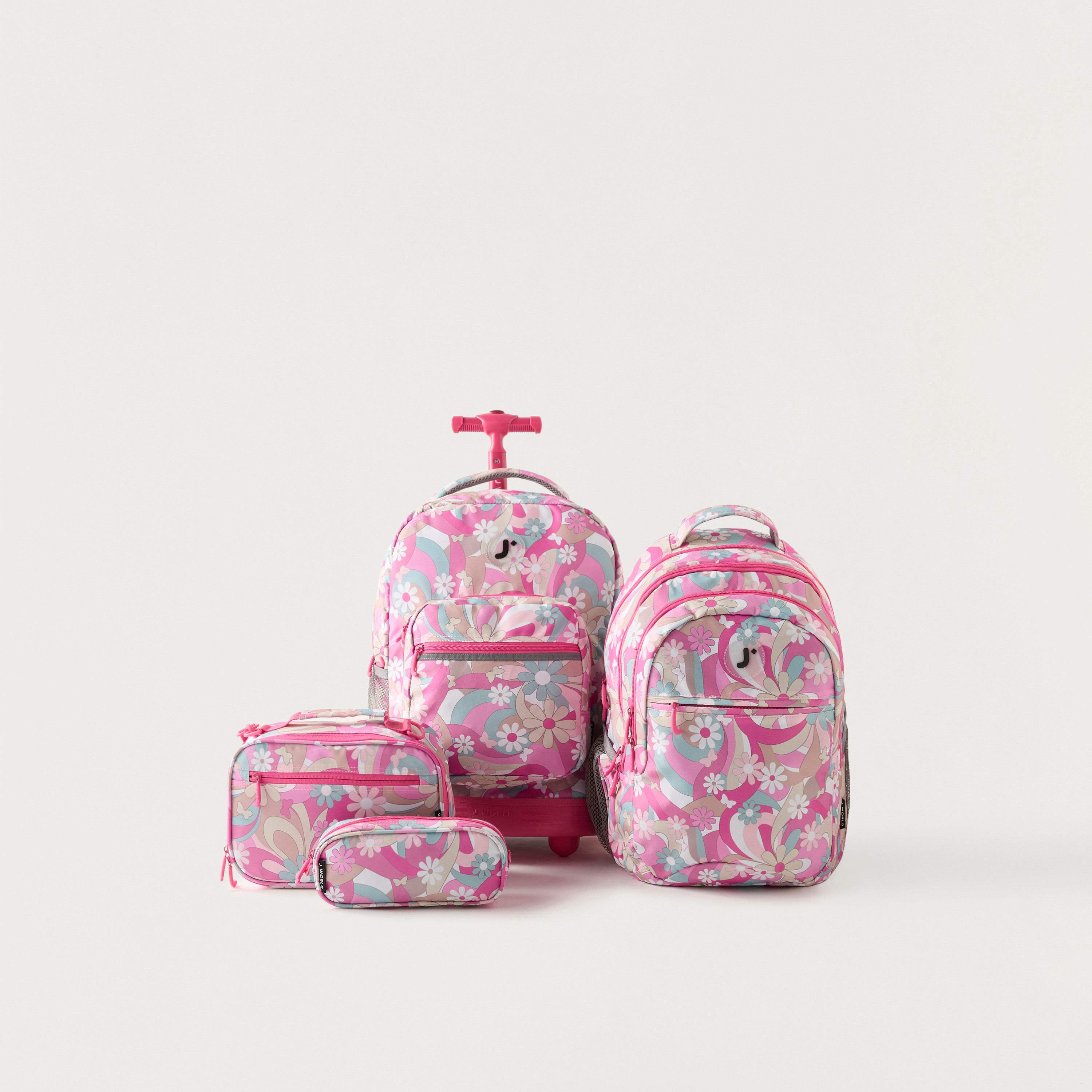 J World All-Over Floral Print Pencil Pouch with Zip Closure-school-stationery-pencilcases-image-5