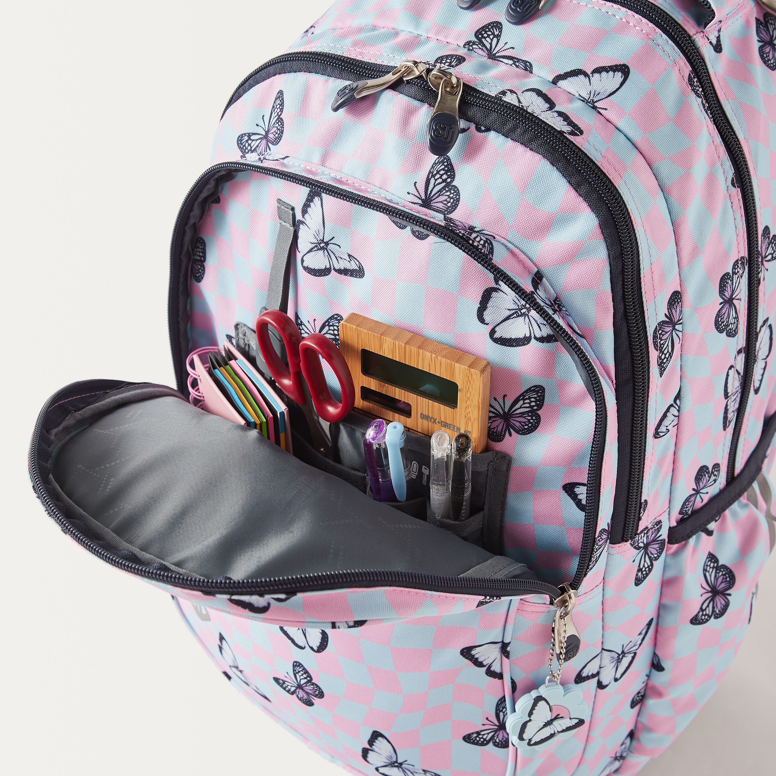شنطة ترولي سوفت كيس بطبعات ومقبض قابل للسحب من سانت. رايت-school-bagsandbackpacks-trolleybags-image-10