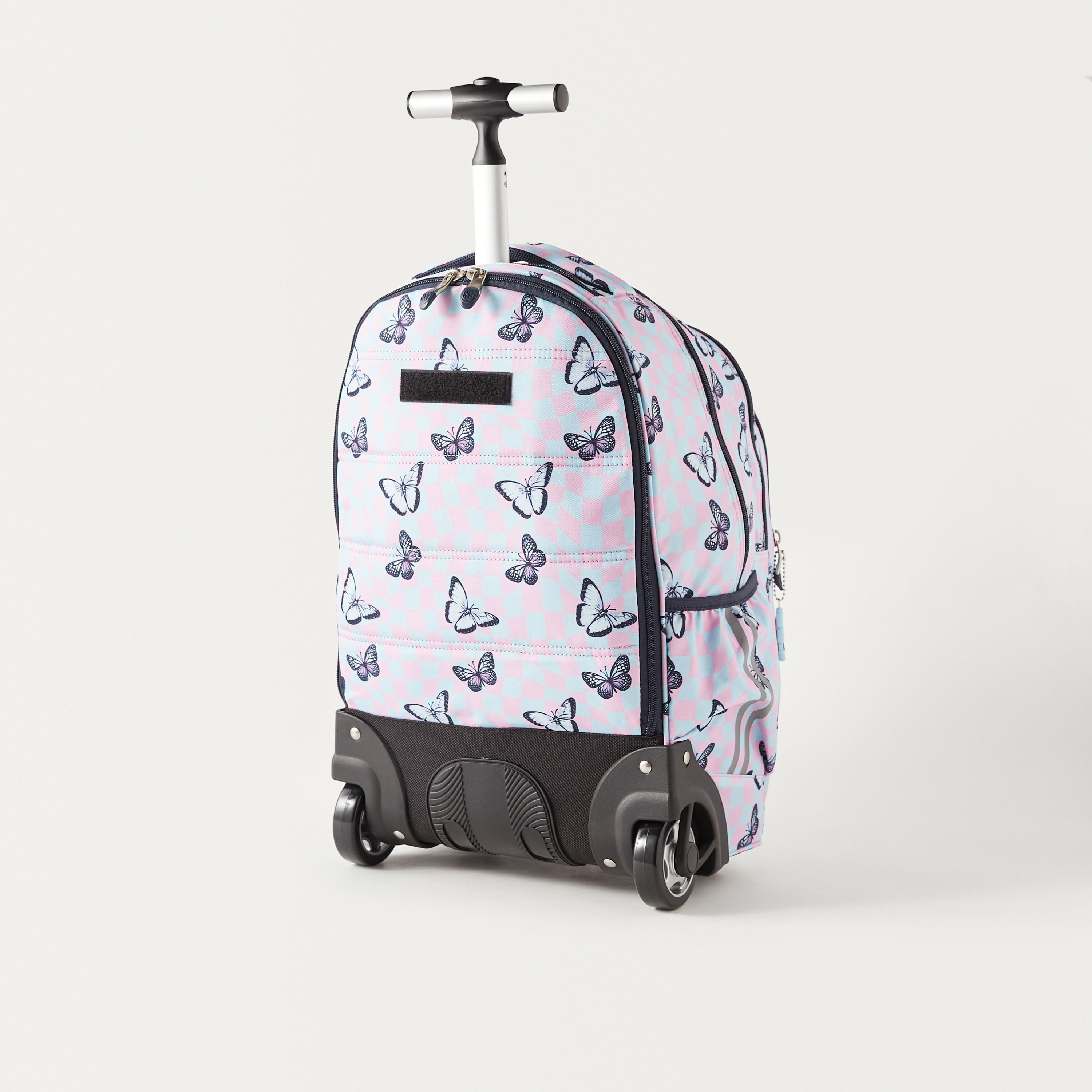 شنطة ترولي سوفت كيس بطبعات ومقبض قابل للسحب من سانت. رايت-school-bagsandbackpacks-trolleybags-image-5