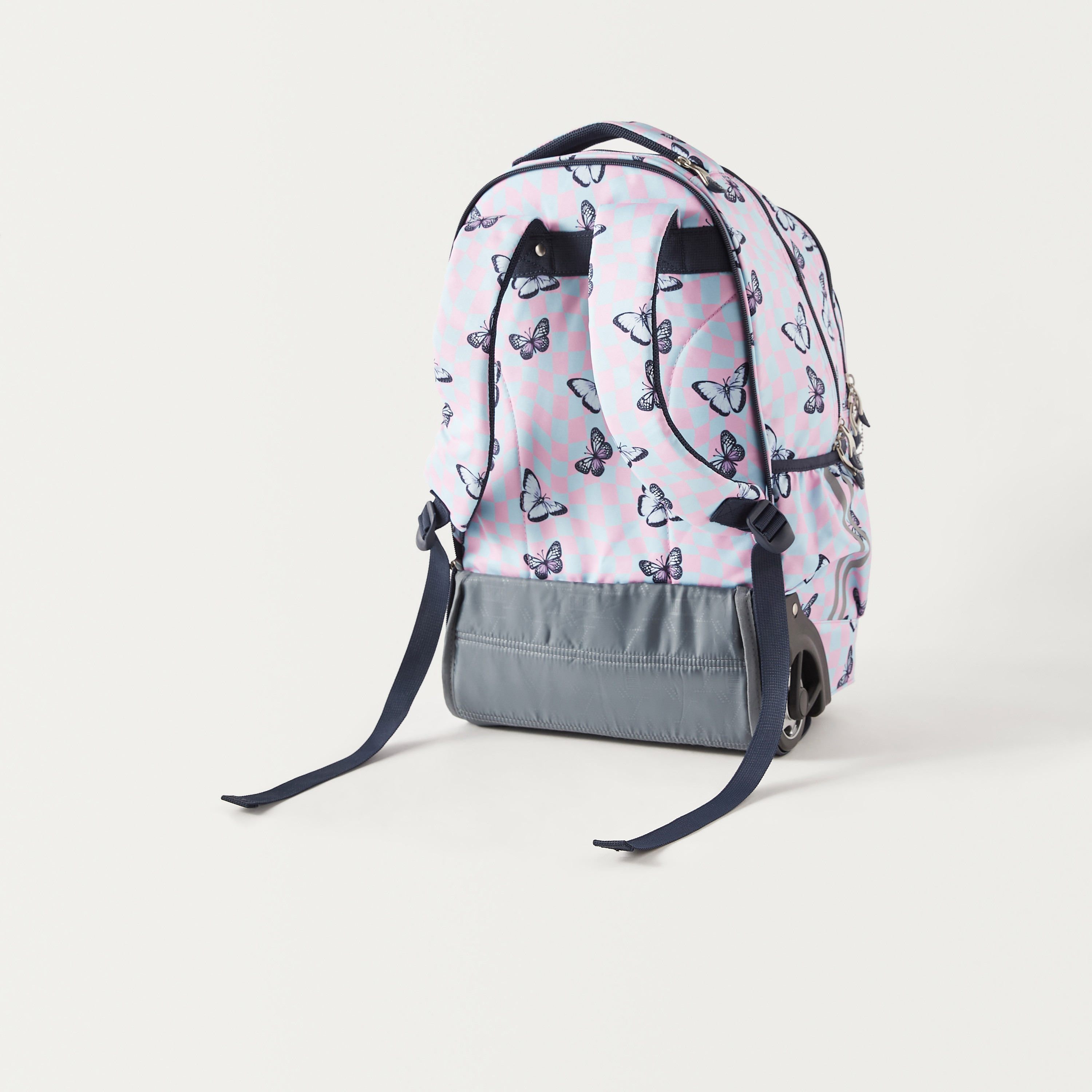 شنطة ترولي سوفت كيس بطبعات ومقبض قابل للسحب من سانت. رايت-school-bagsandbackpacks-trolleybags-image-6