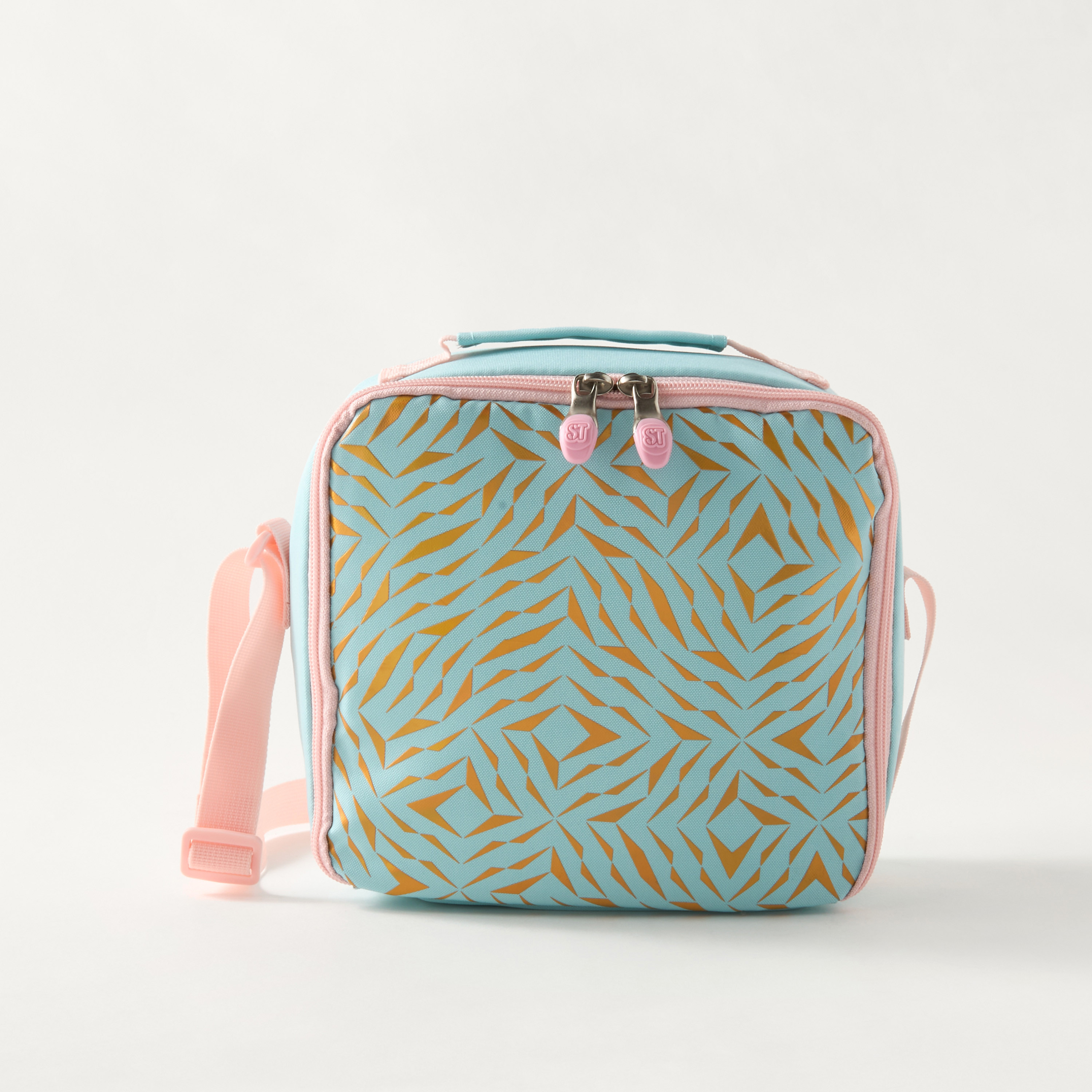 Geometric lunch bag on sale