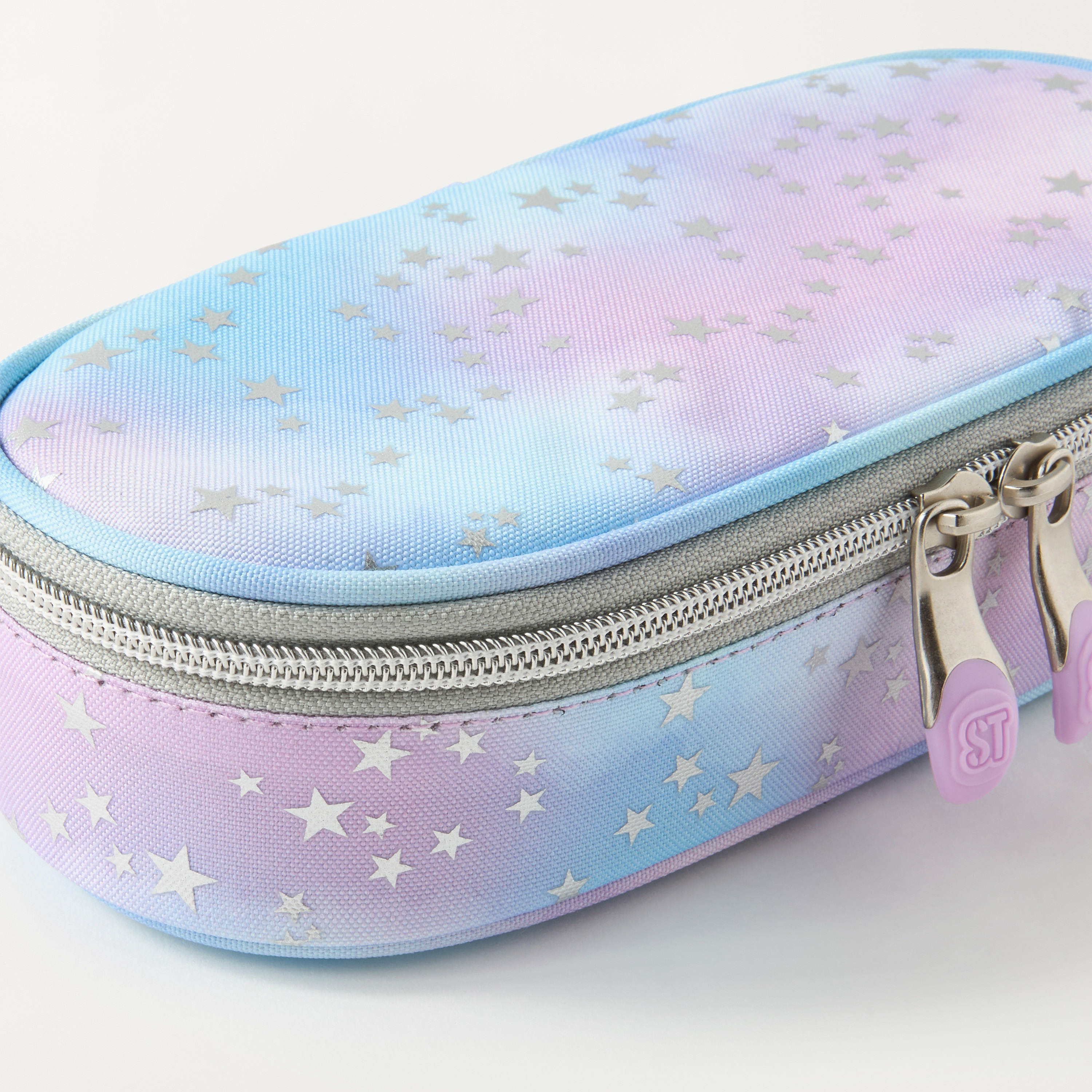 St.Right Star Print Pouch with Zip Closure-school-stationery-pencilcases-image-3