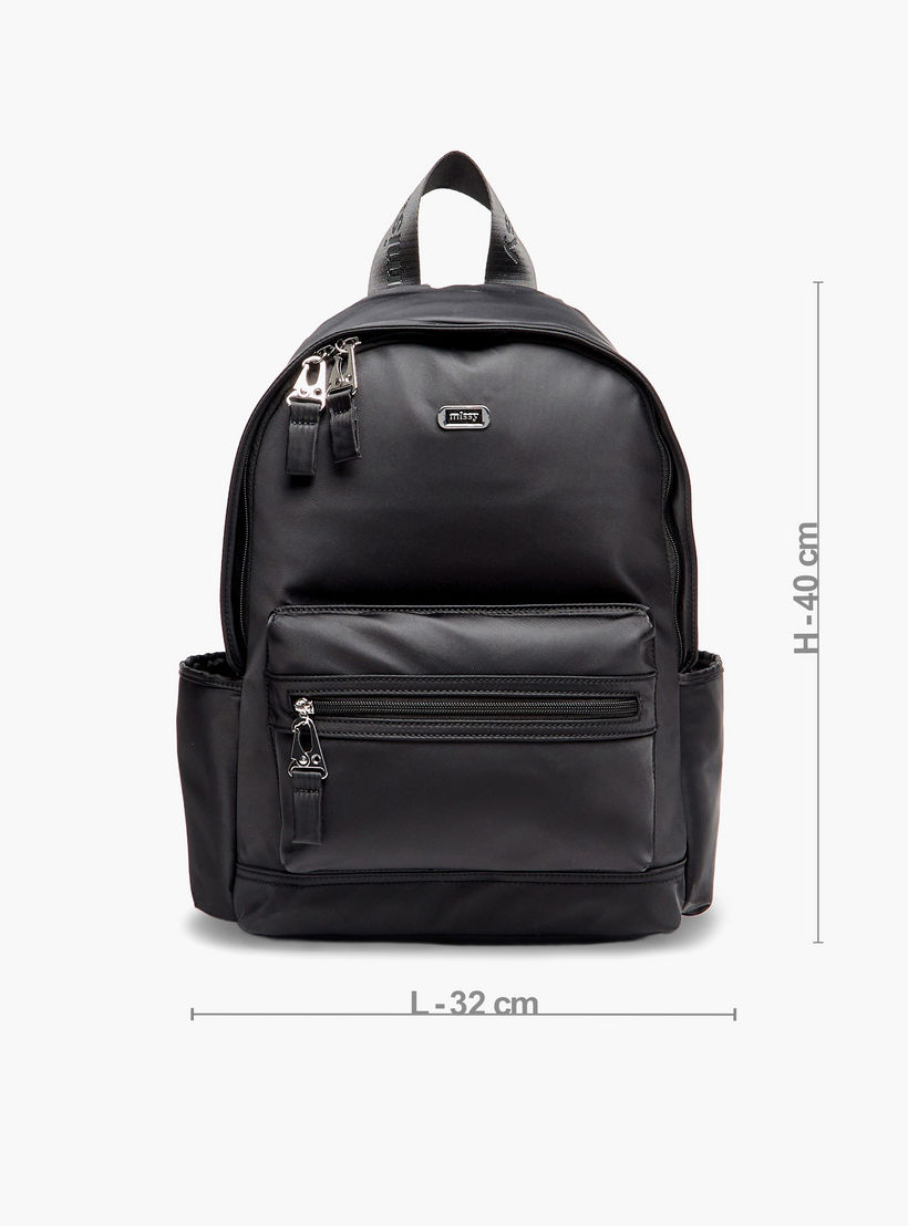 شنطة ظهر سادة بحمّالات قابل للتعديل وسحاب إغلاق من ميسي-women-bagsandwallets-backpacks-image-3