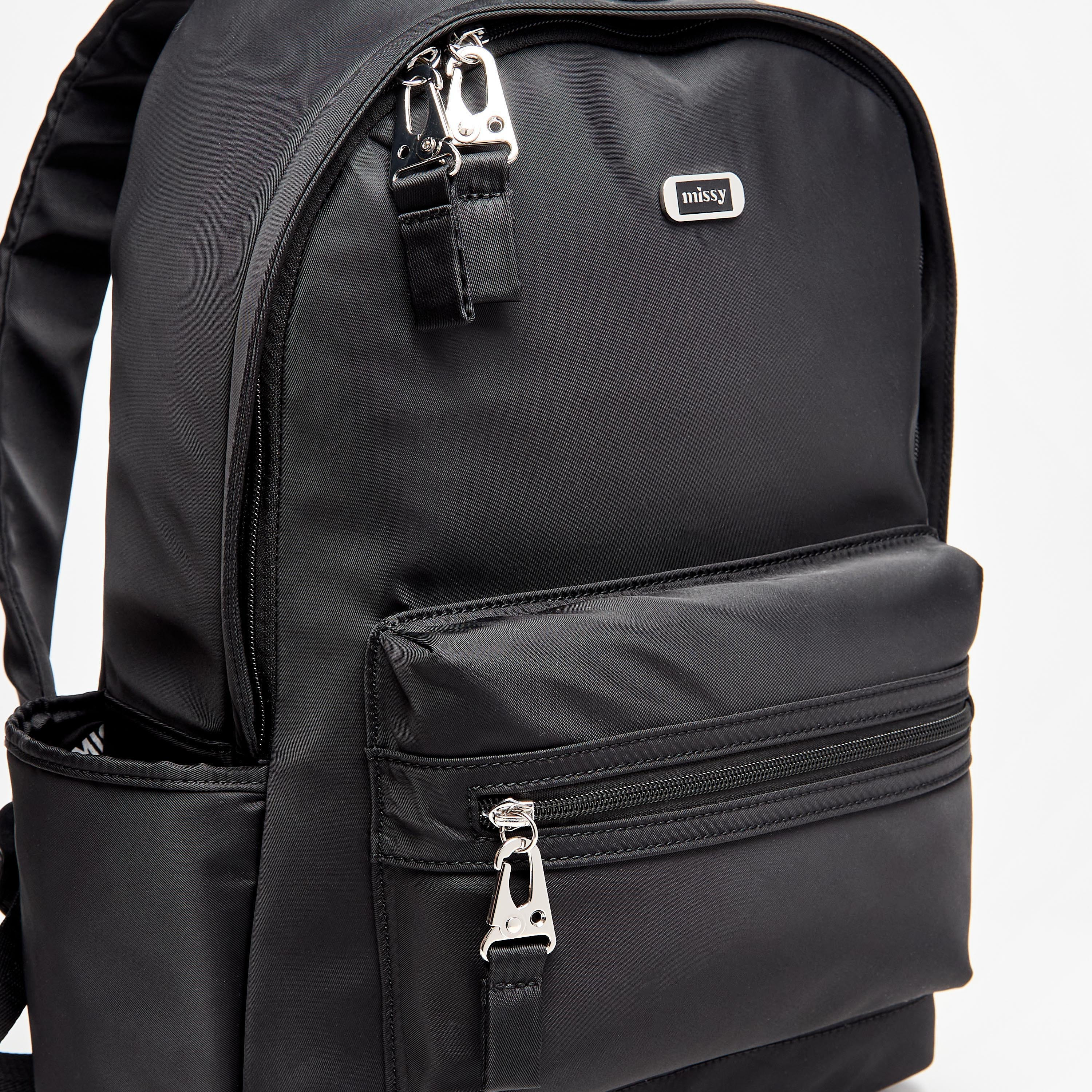 شنطة ظهر سادة بحمّالات قابل للتعديل وسحاب إغلاق من ميسي-women-bagsandwallets-backpacks-image-5