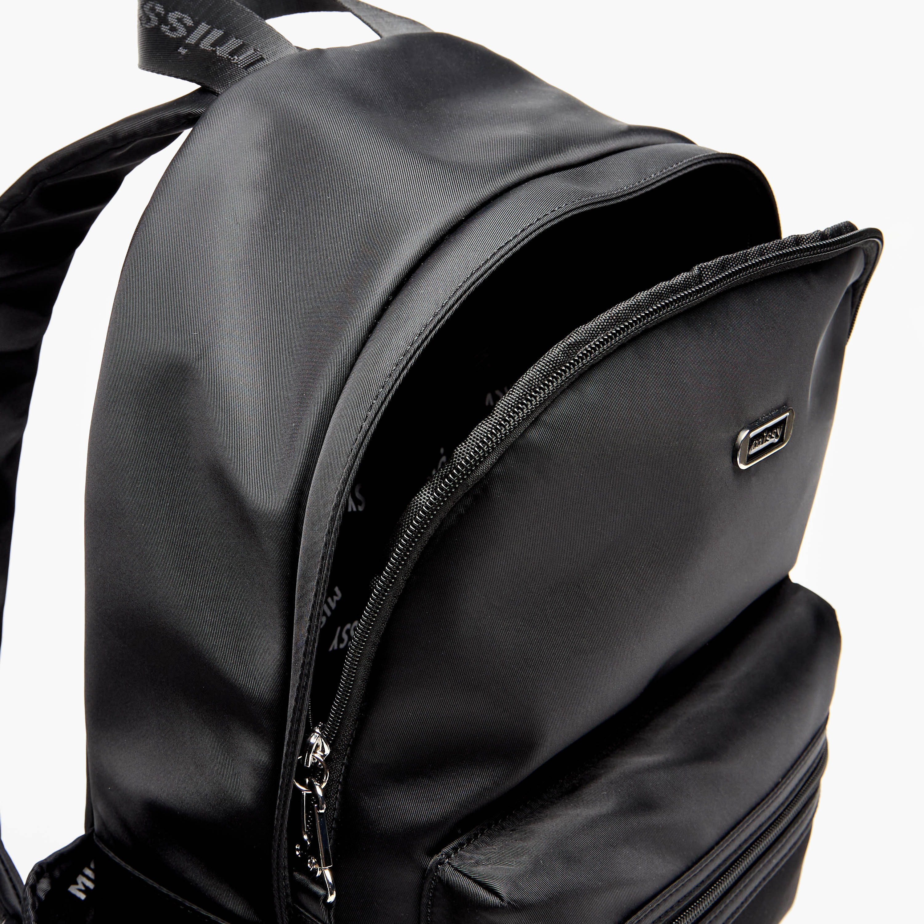 شنطة ظهر سادة بحمّالات قابل للتعديل وسحاب إغلاق من ميسي-women-bagsandwallets-backpacks-image-6
