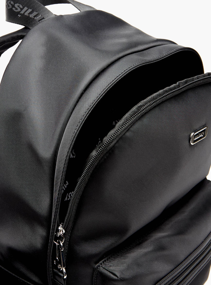 شنطة ظهر سادة بحمّالات قابل للتعديل وسحاب إغلاق من ميسي-women-bagsandwallets-backpacks-image-6