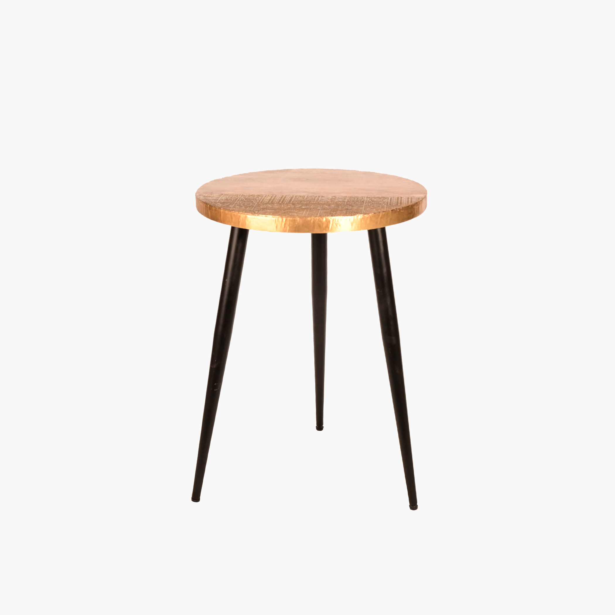 Home Carving Handcrafted Wooden Top Round Side Table - 40x60 cms-furniture-livingroom-sideandendtables-image-1
