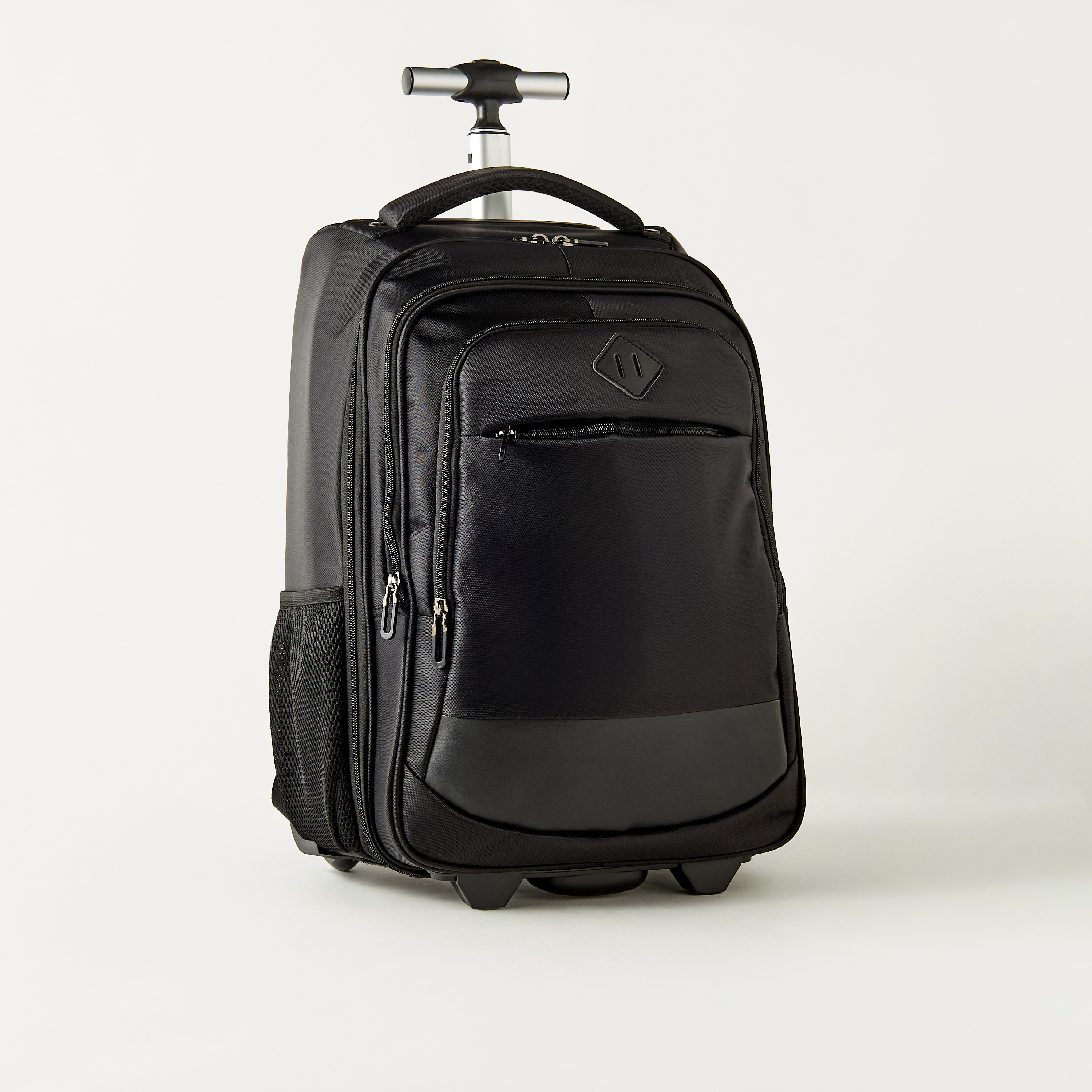 Solid 18-inch Trolley Backpack with Retractable Handle - 47x33x21 cm-school-bagsandbackpacks-trolleybags-image-3