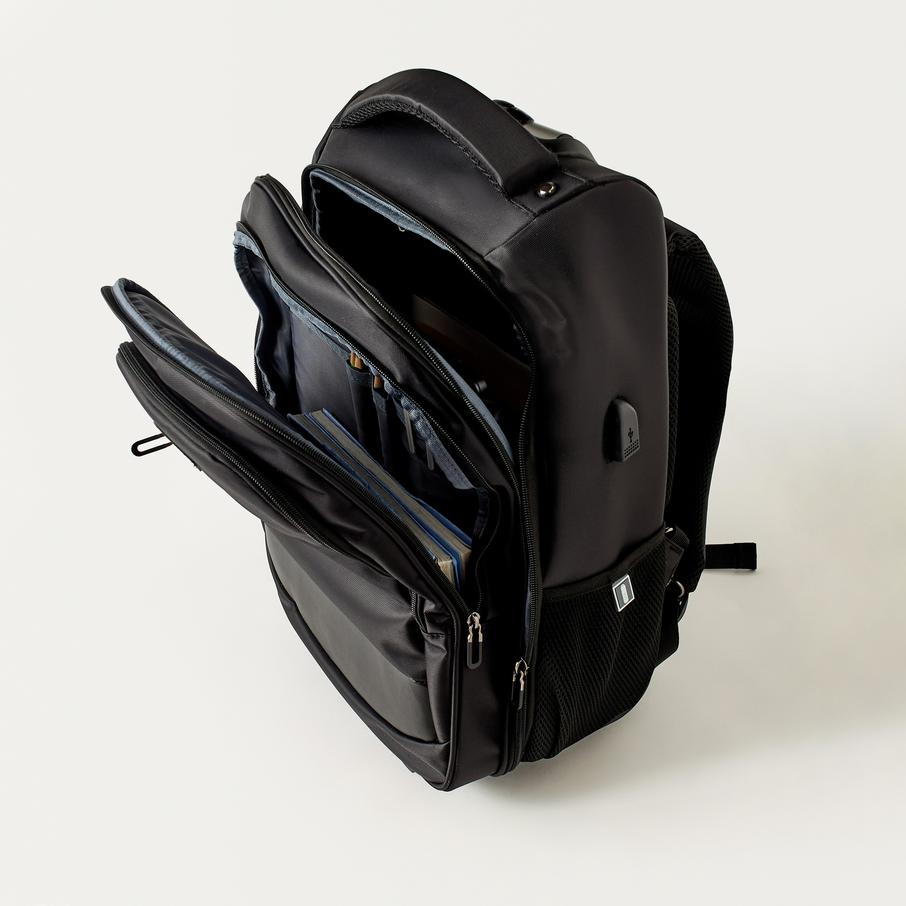 Solid 18-inch Trolley Backpack with Retractable Handle - 47x33x21 cm-school-bagsandbackpacks-trolleybags-image-9