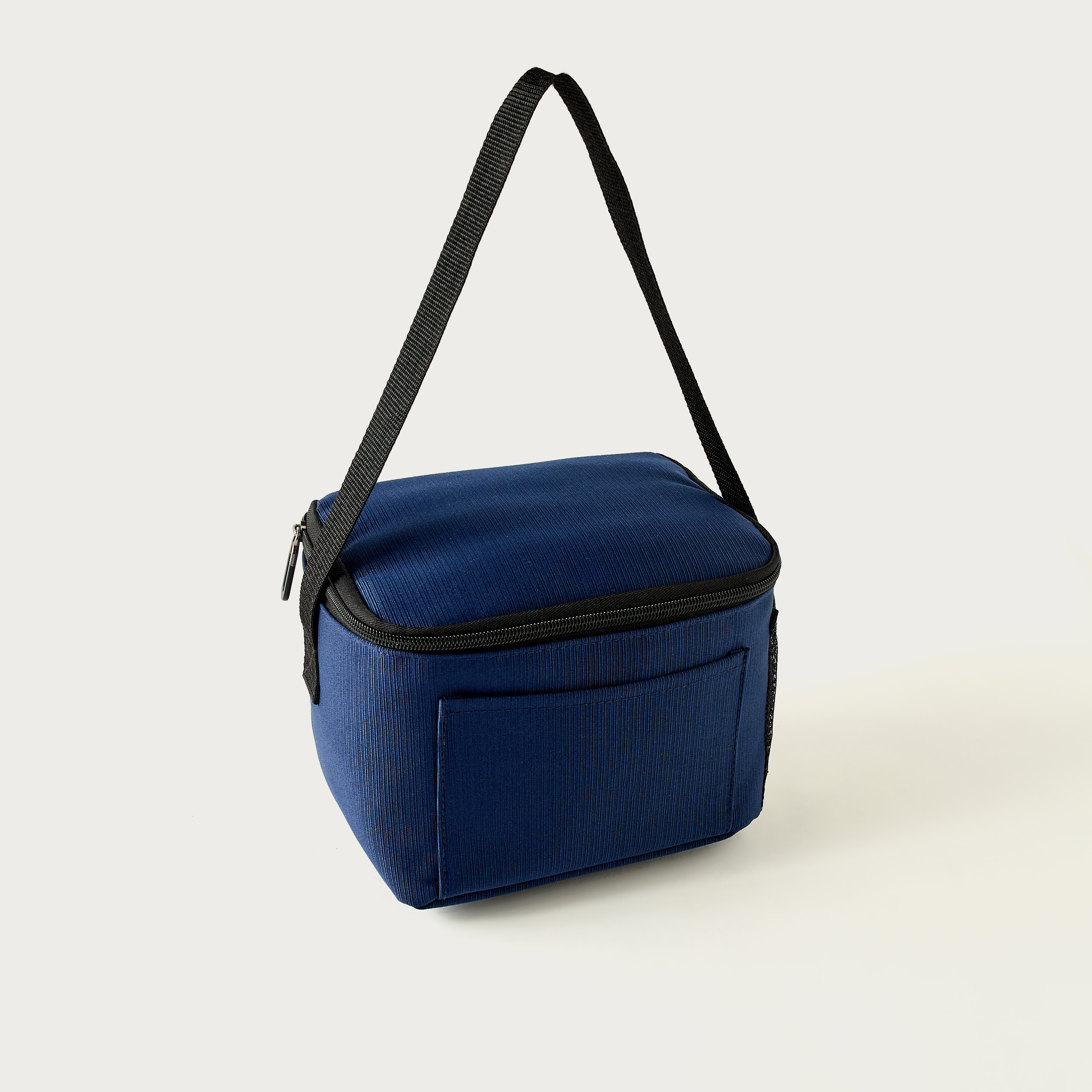 Solid Lunch Bag with Zip Closure and Side Pockets-school-lunchessentials-lunchbags-image-3