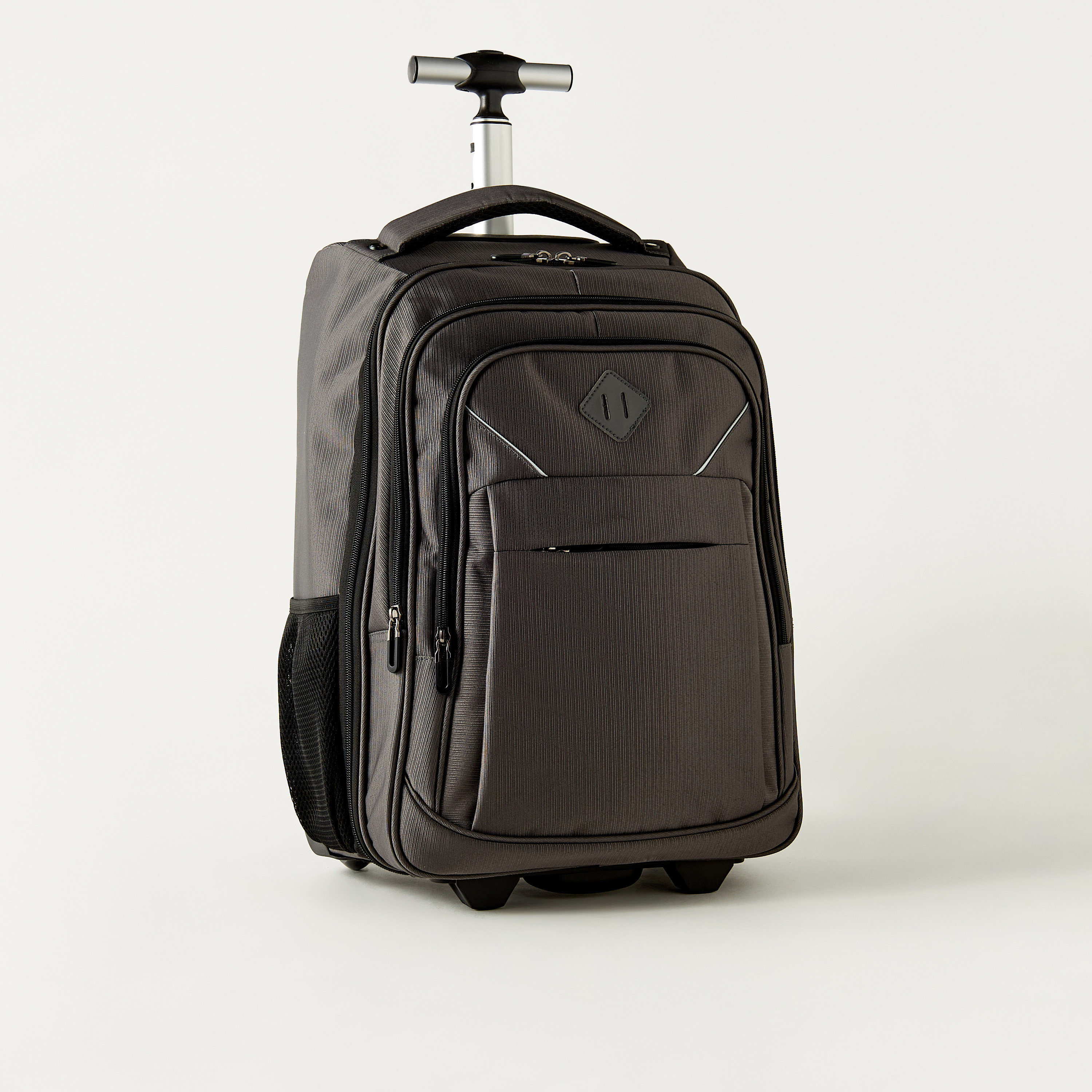 شنطة ظهر ترولي 18 بوصة بارزة الملمس بمقبض قابل للسحب - 47x33x21 سم-school-bagsandbackpacks-trolleybags-image-3