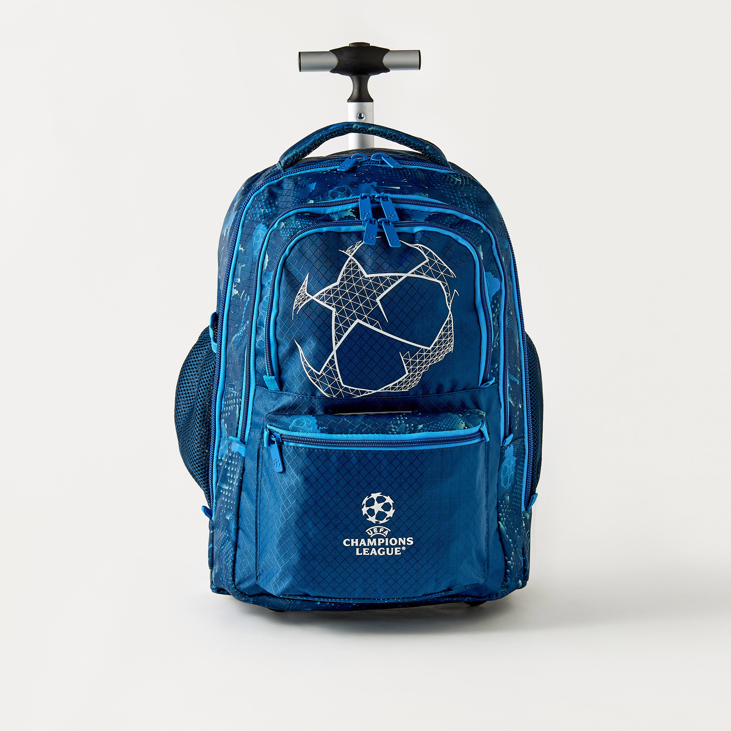 #AM-RT-width# Champions League Football Print 18-inch Trolley Backpack with Wheels - 35x23x51 cms-school-bagsandbackpacks-trolleybags-image-1