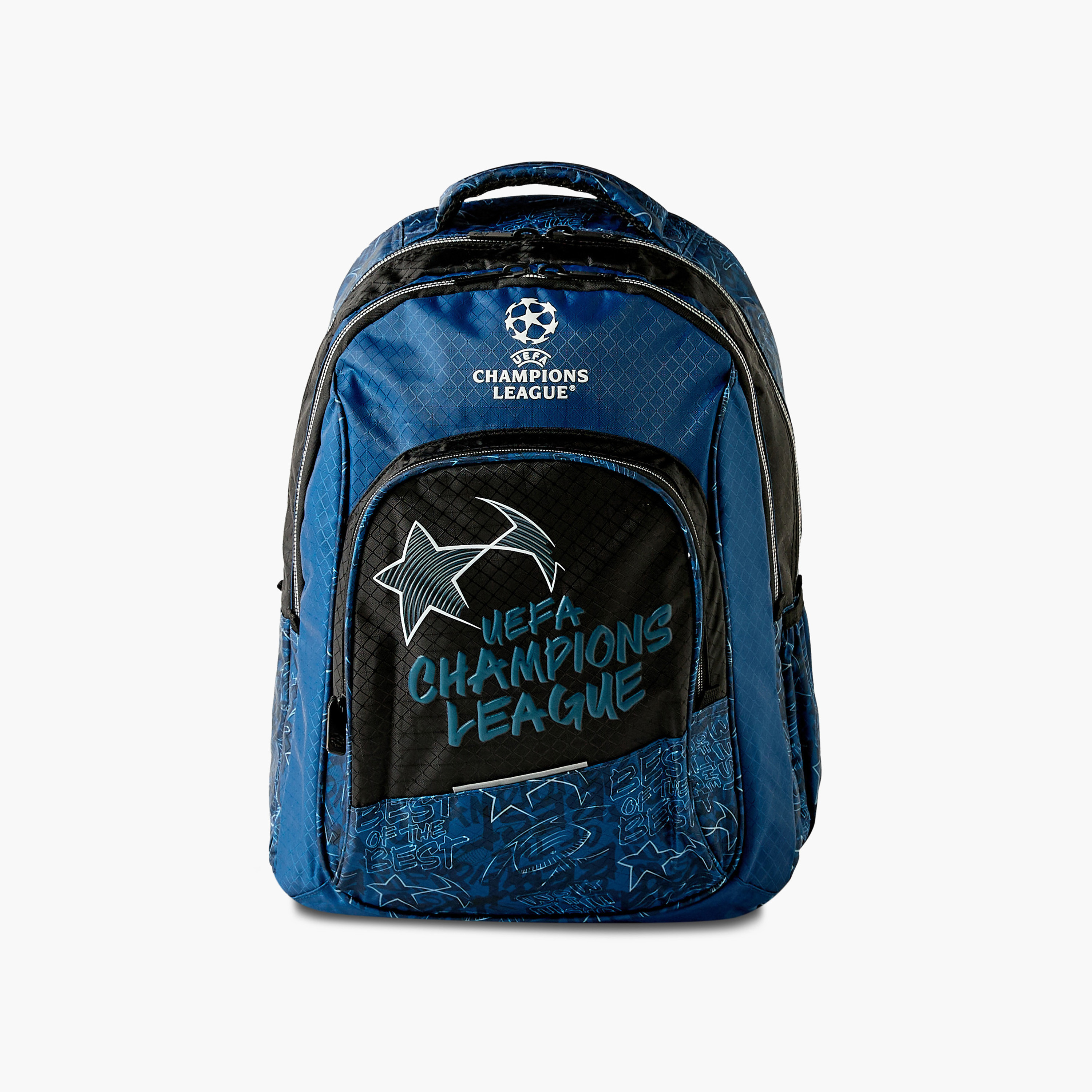 Buy Champions League Printed 17-Inch Backpack with Adjustable