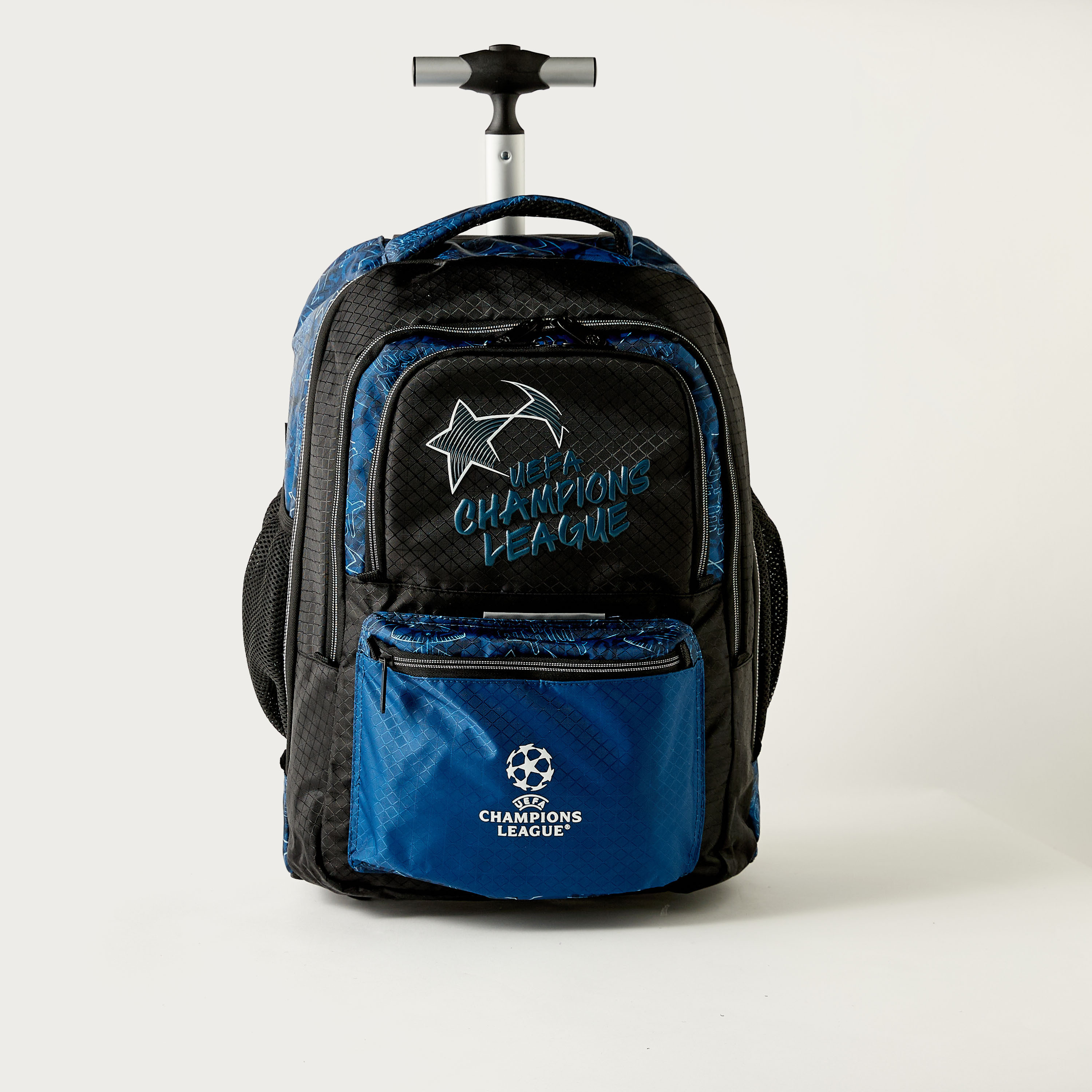 شنطة ظهر ترولي بعجلات 18 بوصة بطبعات كرة قدم من تشامبيونز ليج - 35x23x51 سم-school-bagsandbackpacks-trolleybags-image-1