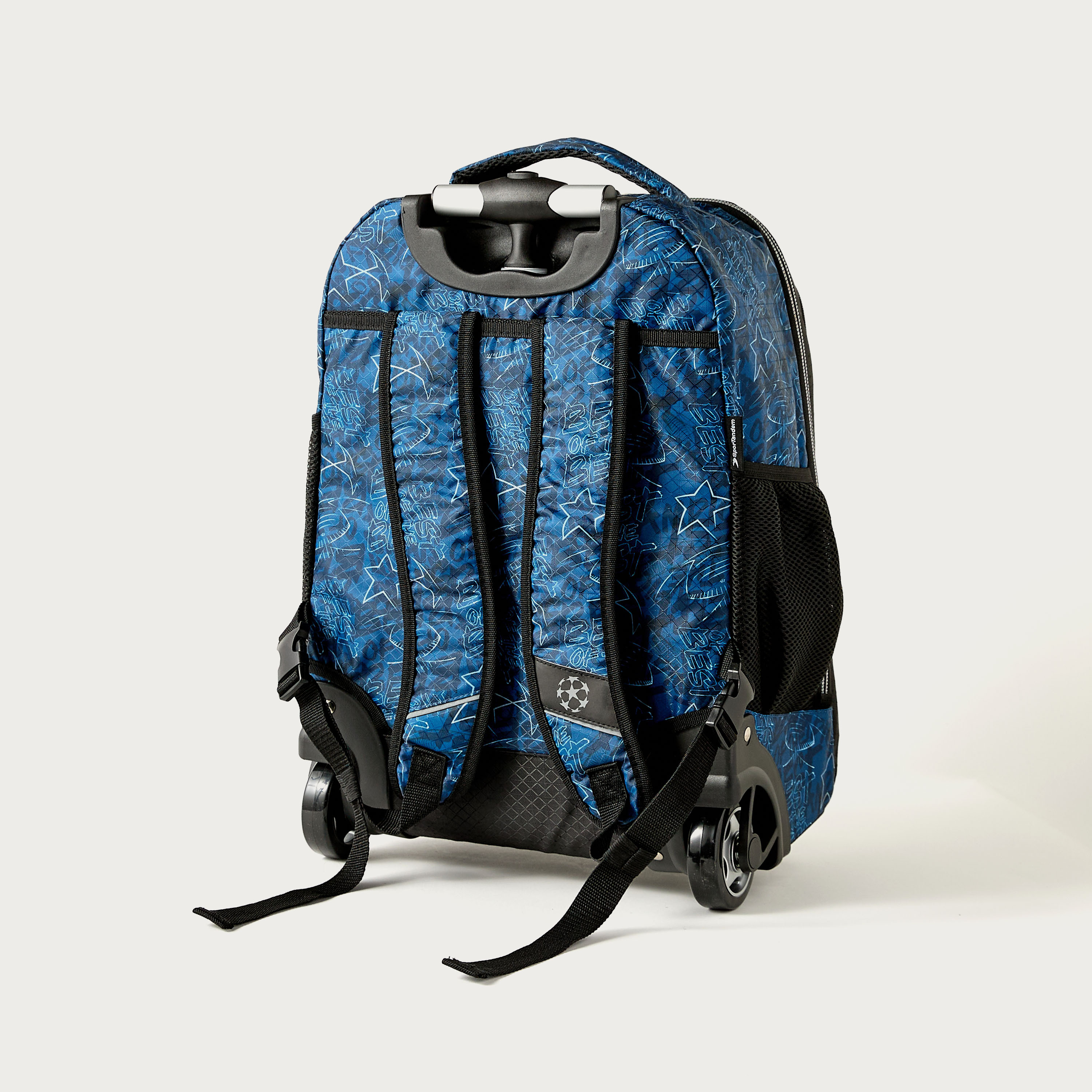 شنطة ظهر ترولي بعجلات 18 بوصة بطبعات كرة قدم من تشامبيونز ليج - 35x23x51 سم-school-bagsandbackpacks-trolleybags-image-5