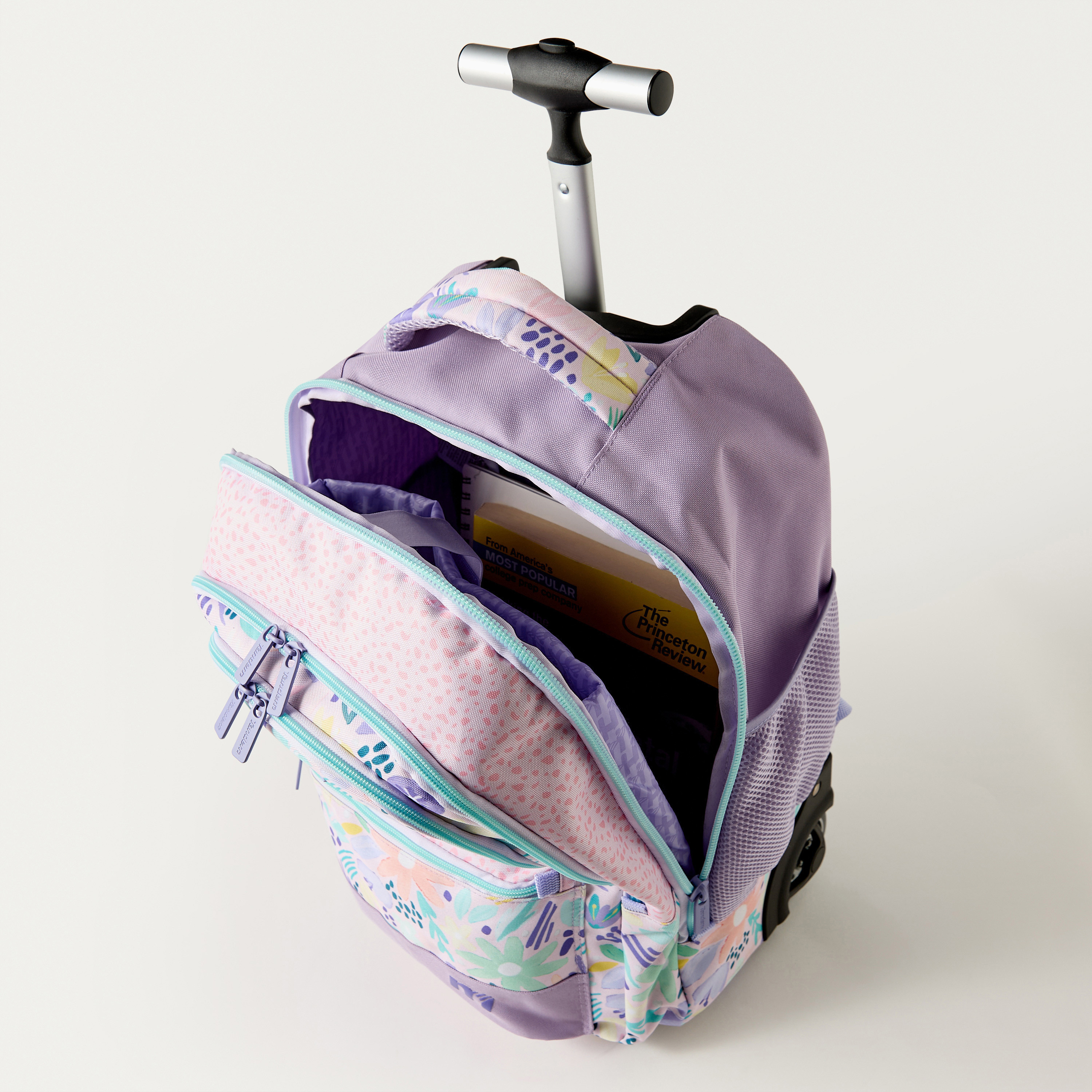 شنطة ظهر ترولي بعجلات وطبعات 18 بوصة من تانديم أكواريل - 35x23x50.8 سم-school-bagsandbackpacks-trolleybags-image-10