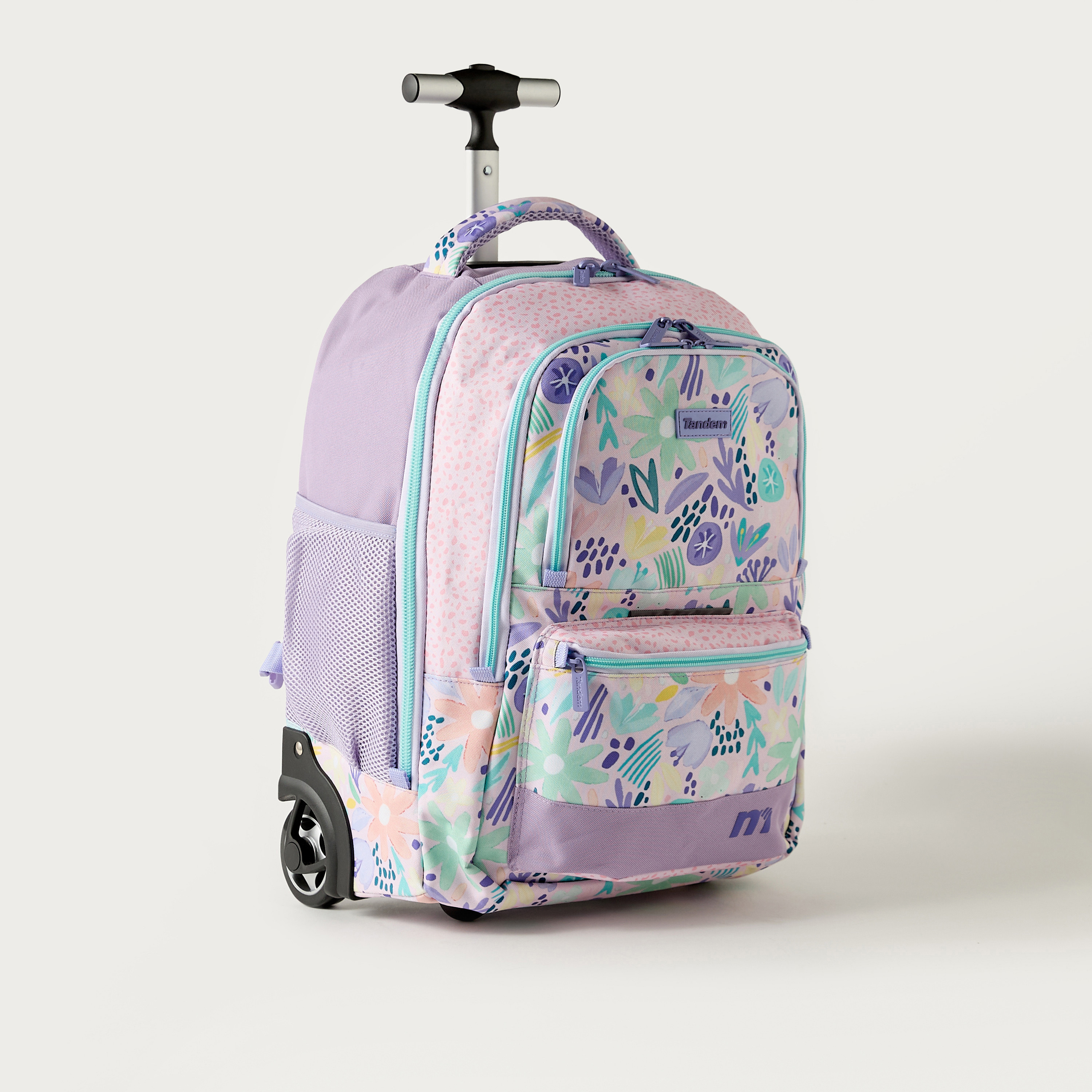 شنطة ظهر ترولي بعجلات وطبعات 18 بوصة من تانديم أكواريل - 35x23x50.8 سم-school-bagsandbackpacks-trolleybags-image-3
