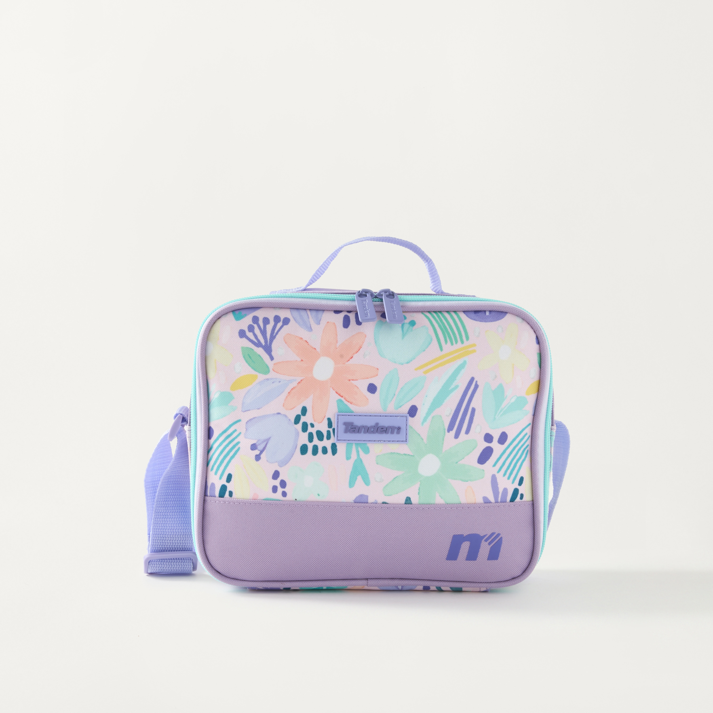 Tandem Aquarelle Floral Print Lunch Bag with Top Handle and Adjustable Strap-school-lunchessentials-lunchbags-image-1