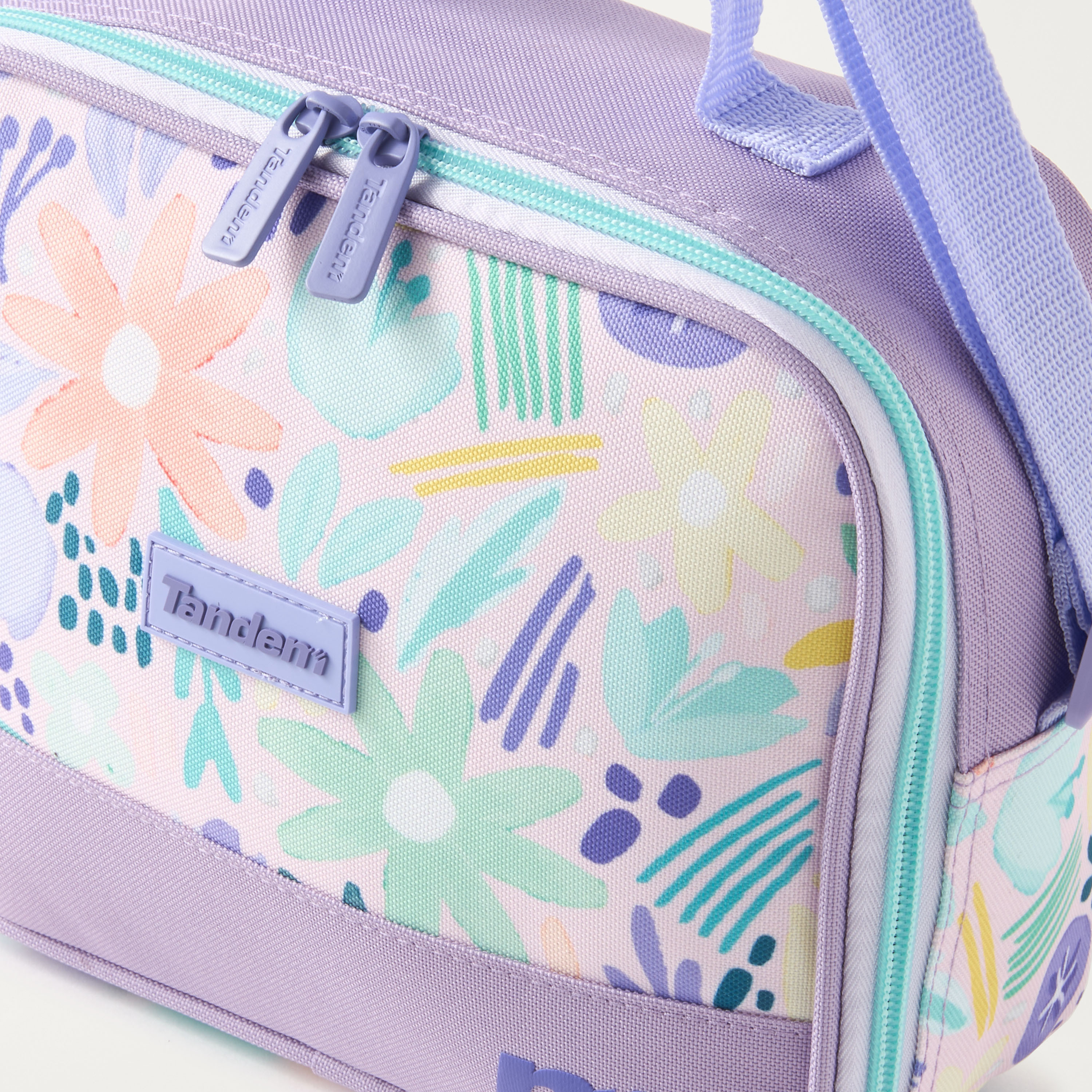 Tandem Aquarelle Floral Print Lunch Bag with Top Handle and Adjustable Strap-school-lunchessentials-lunchbags-image-3