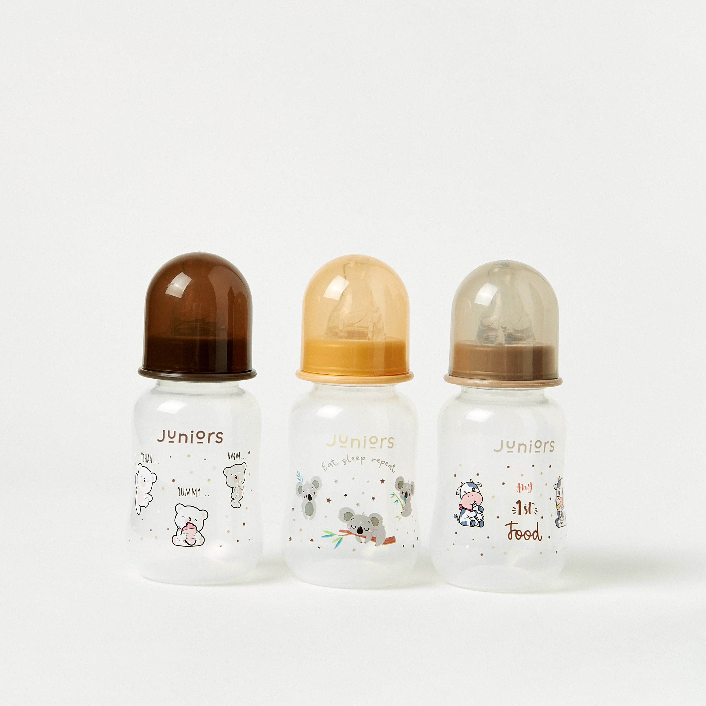 Juniors 3-Piece Dinosaur Print Feeding Bottle Set - 120 ml-baby-feeding-feedingbottles-bottlesandteats-image-2